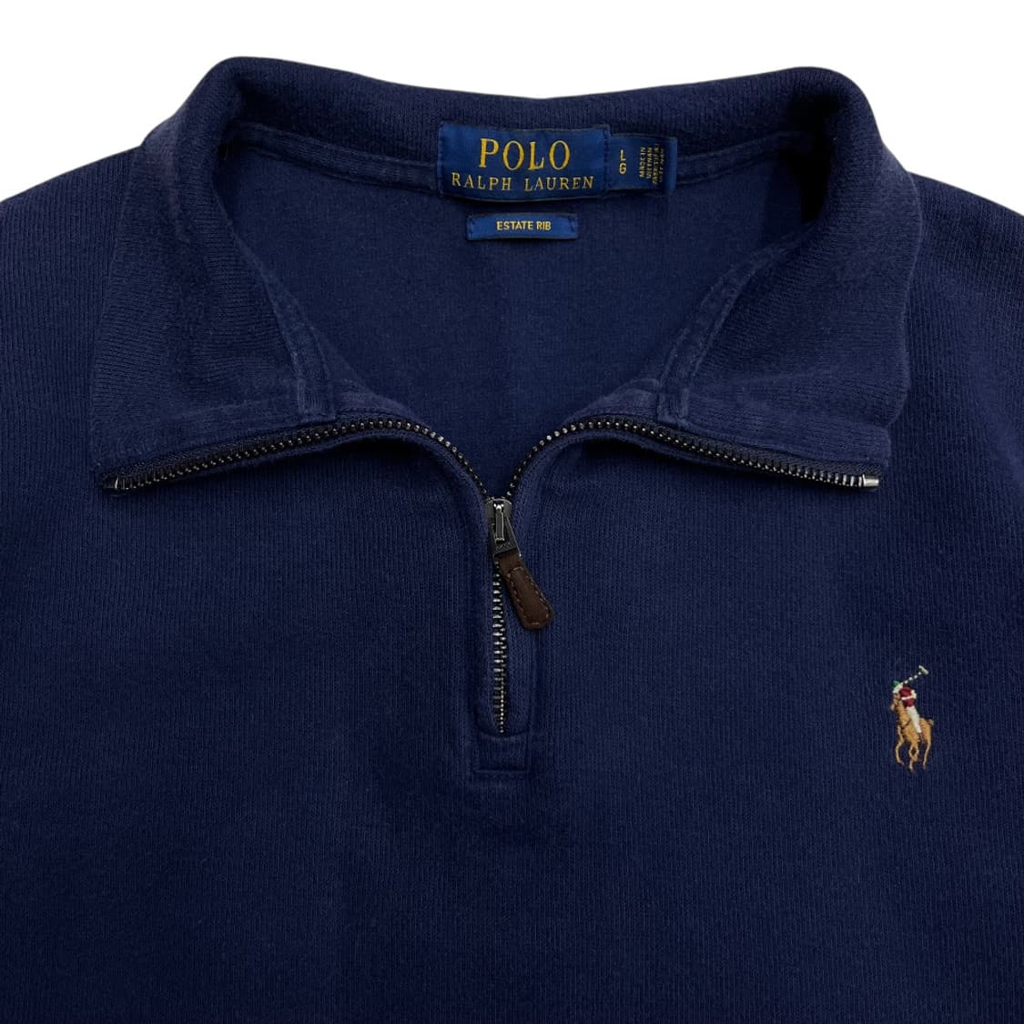 폴로 랄프로렌 옥스포드 네이비 반집업 니트 L 상품이미지4