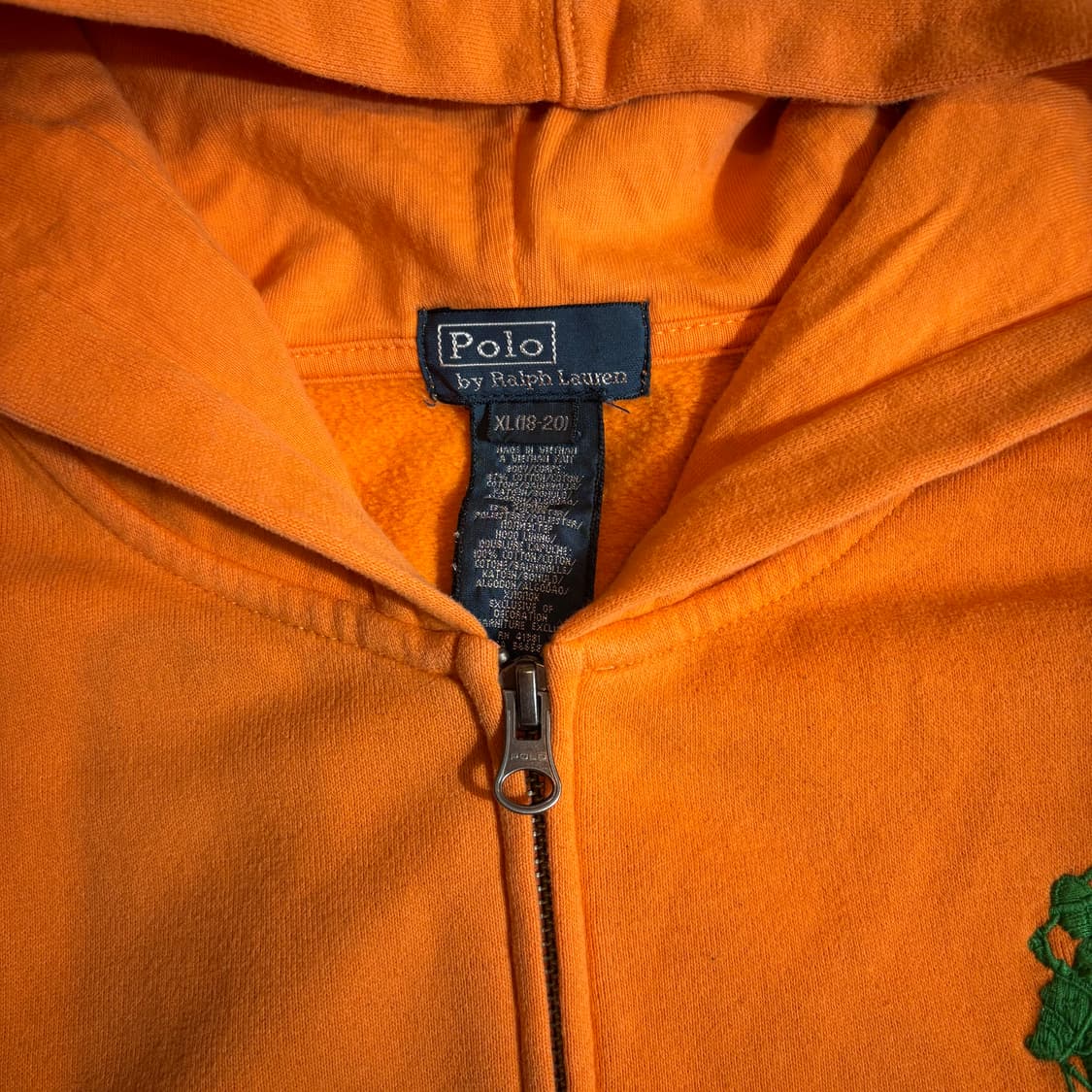 폴로 랄프로렌 오렌지 후드집업 상품이미지4