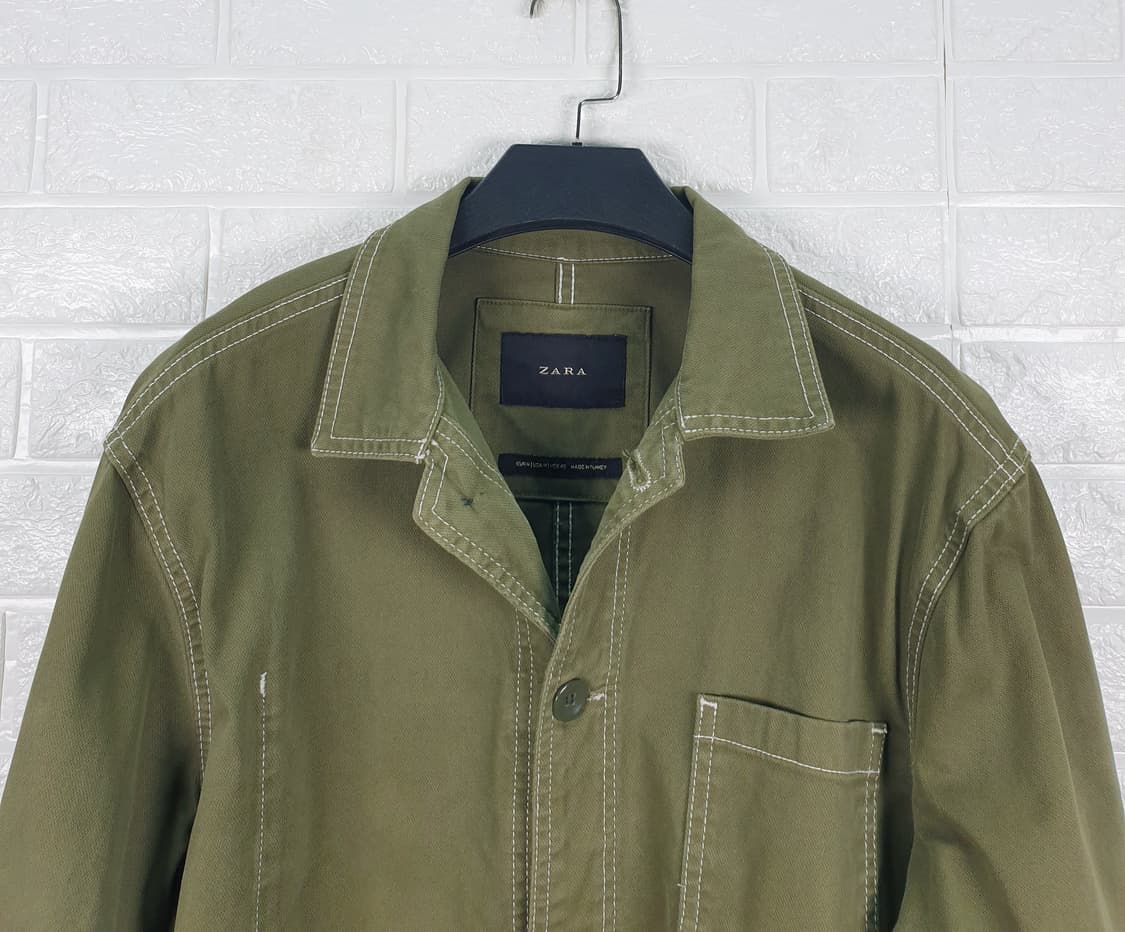 [100]자라 코튼 워크 자켓 상품이미지4