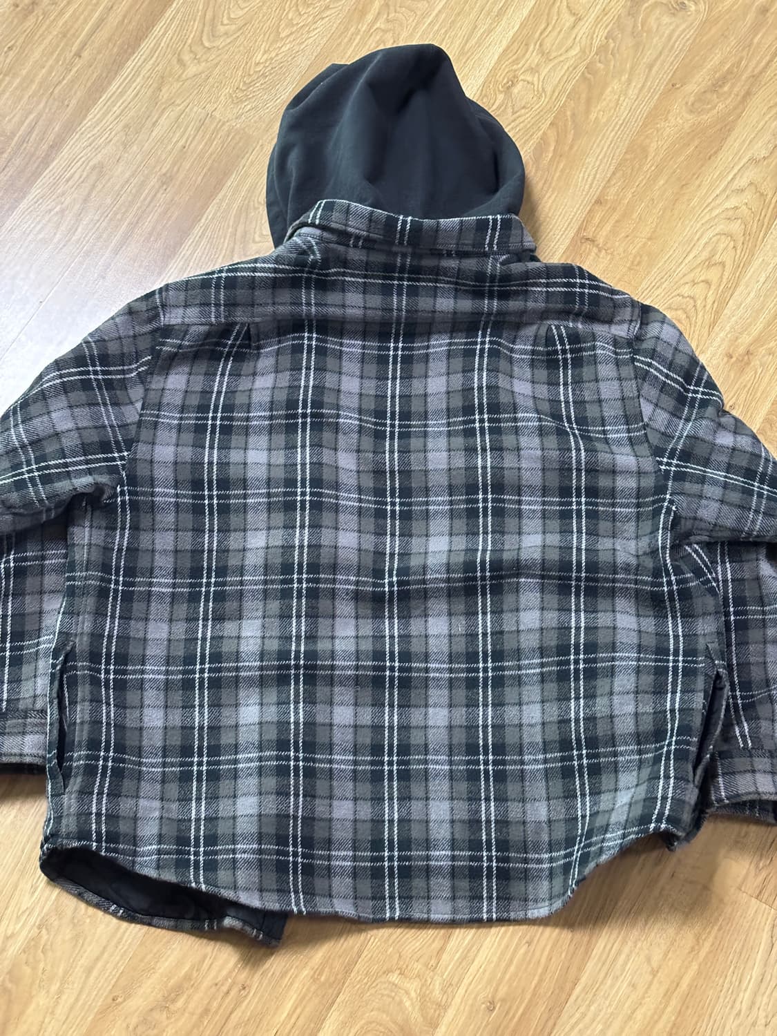 슈프림 타탄 플란넬 후드 셔츠 블랙 - 23FW 상품이미지2