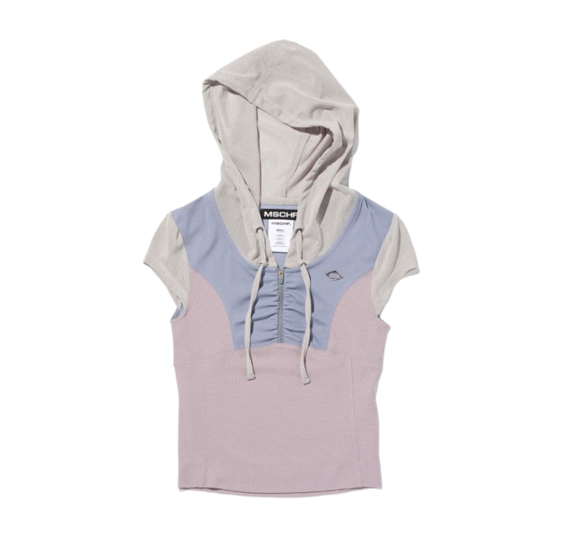 [새상품] 미스치프 후드 트랙 하프 집업 라이트 그레이 상품이미지1