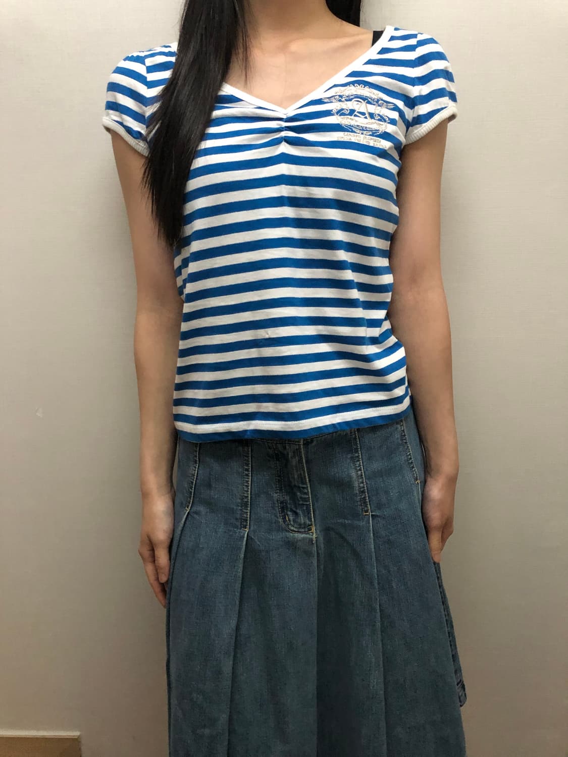 빈티지 블루 스트라이프 티셔츠 상품이미지6