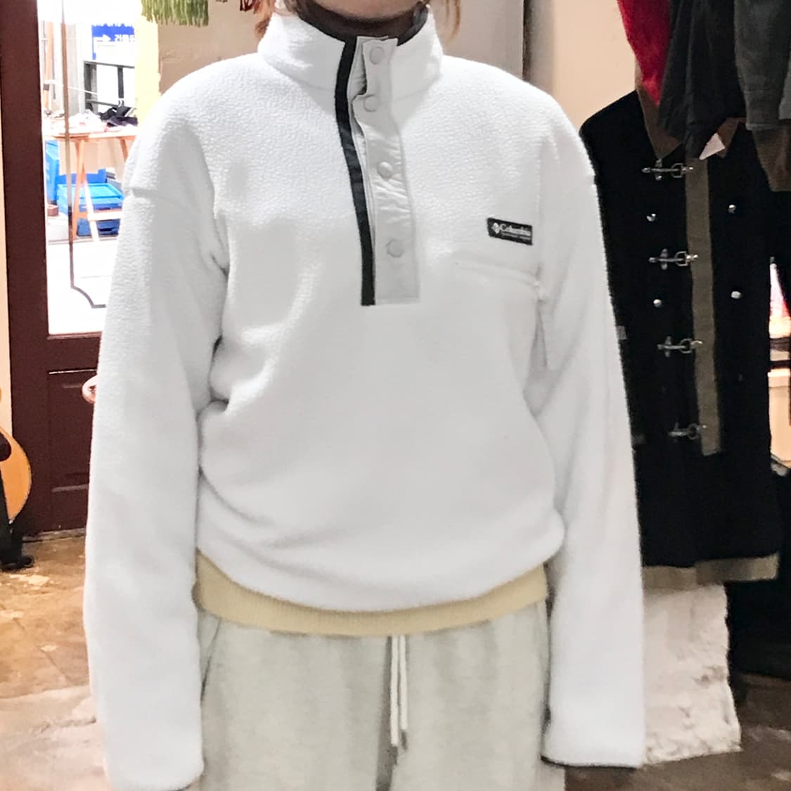 컬럼비아 화이트 신칠라 후리스 풀오버 남성 105  상품이미지5