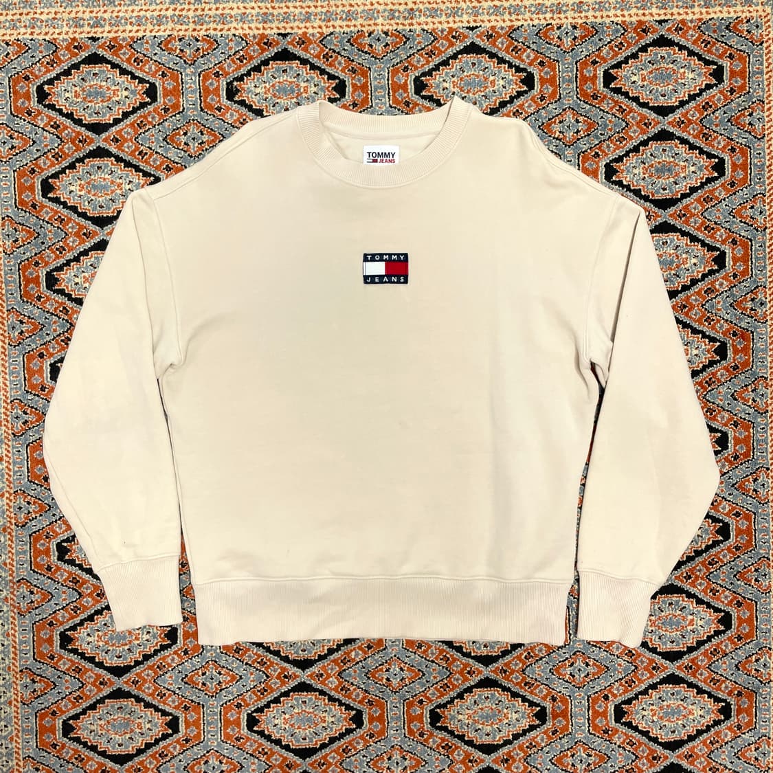 타미진스 베이지 아이보리 기모 맨투맨 남성S 상품이미지1