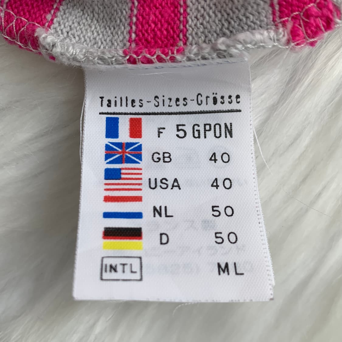 세인트제임스 SAINT JAMES 핑크 스트라이프 티셔츠 1704 상품이미지7