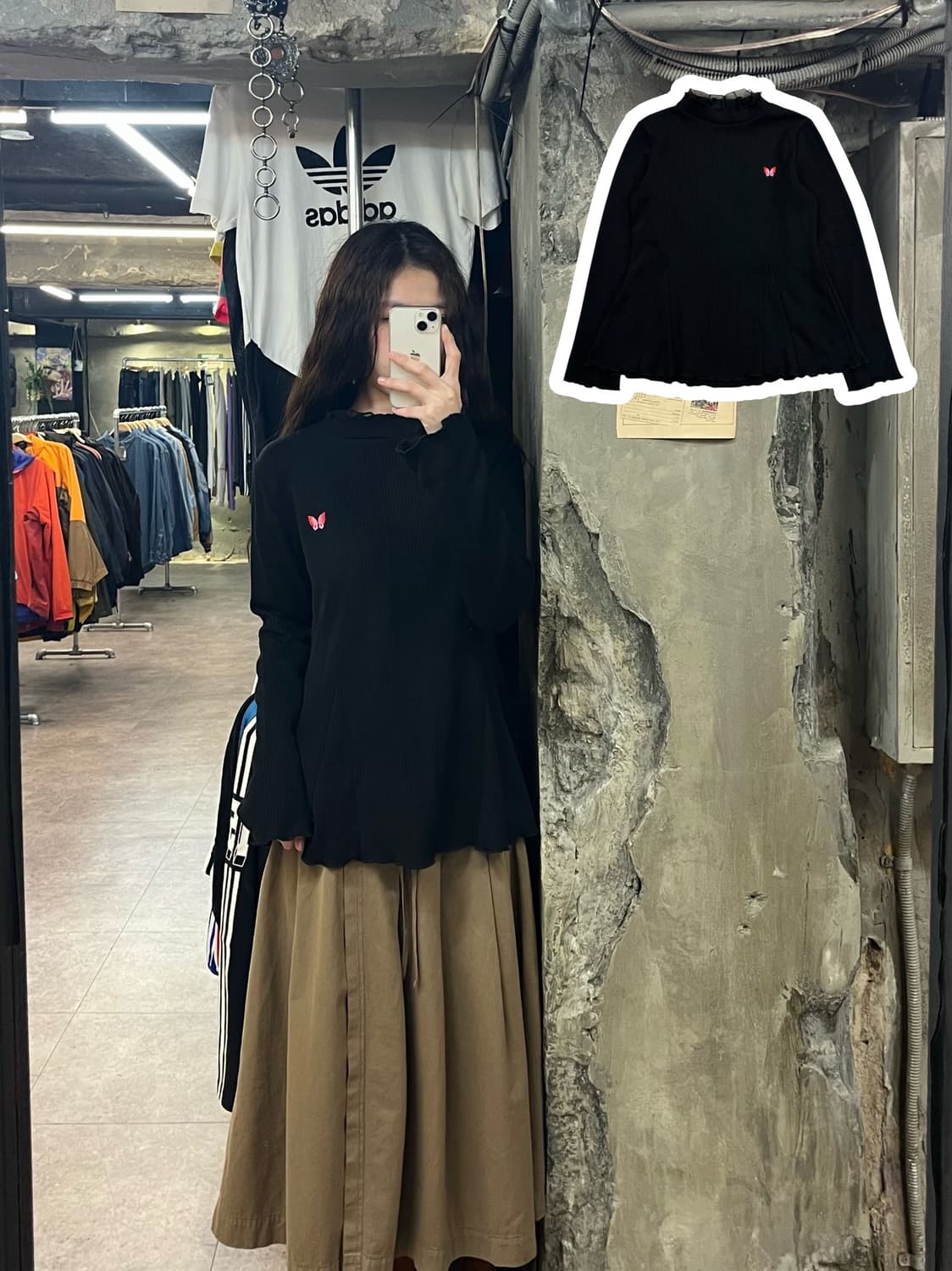 안나수이 프릴넥 니트 블랙 77 #csz2155 상품이미지1