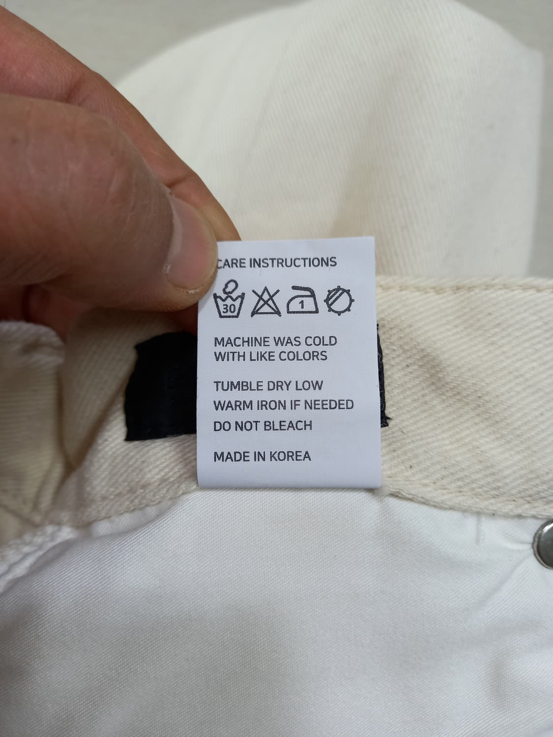 27 새상품 BRANDED Kor 테이퍼드핏 크림진 연베이지 27-601 상품이미지8