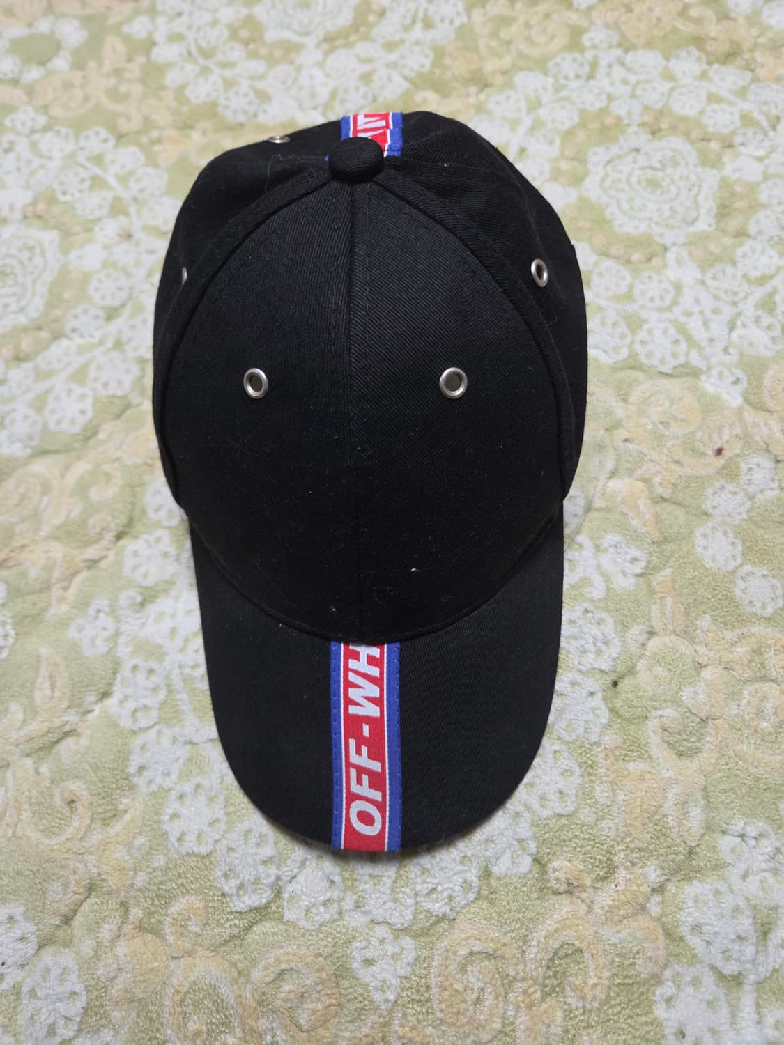 오프화이트 블랙 볼캡 모자 상품이미지1