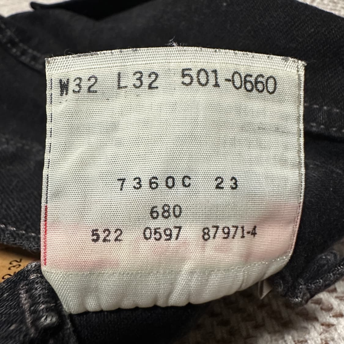 LEVI'S 501 90's usa made black jeans 상품이미지4