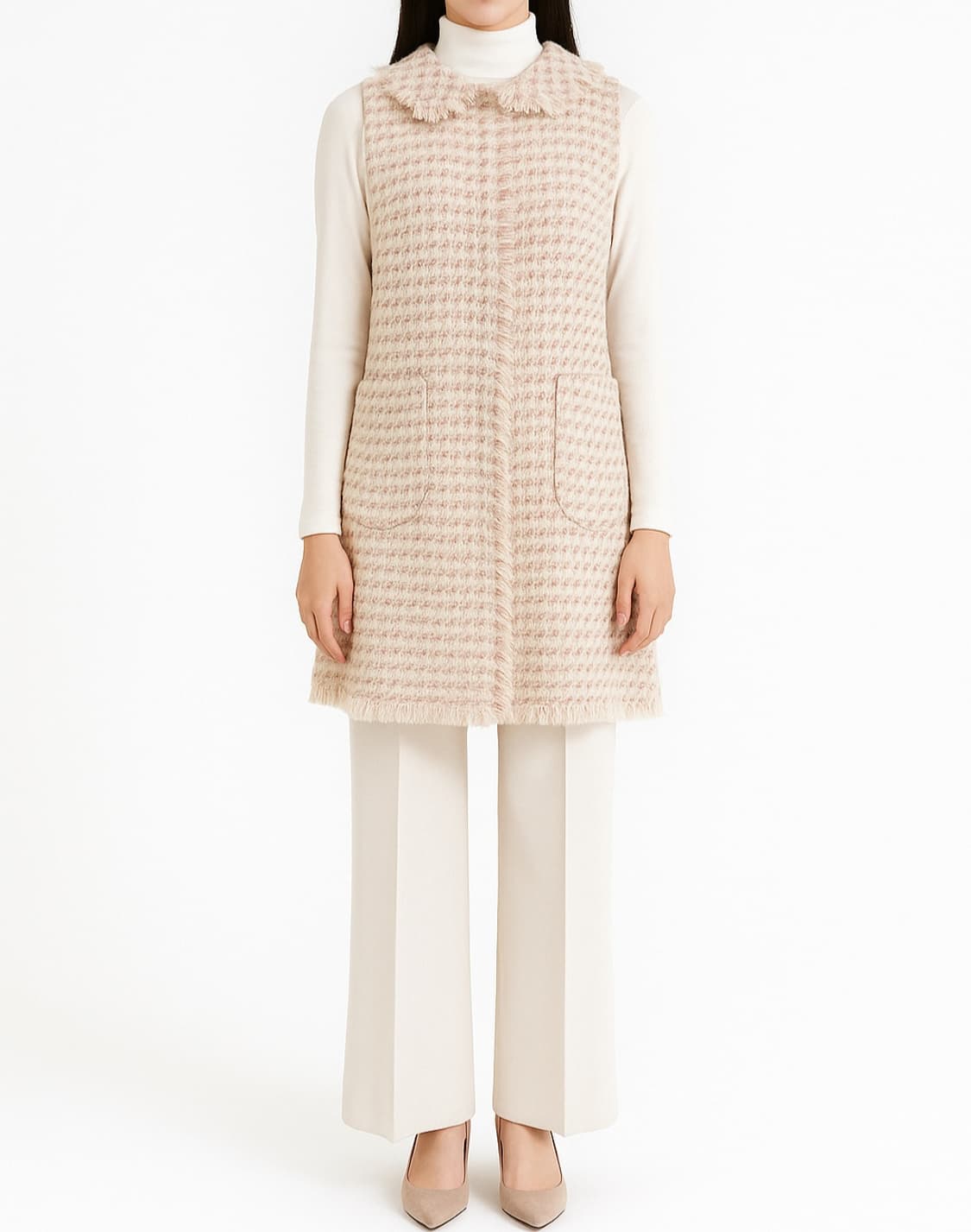 [정품]막스마라 MaxMara 트위드 롱 베스트 상품이미지1