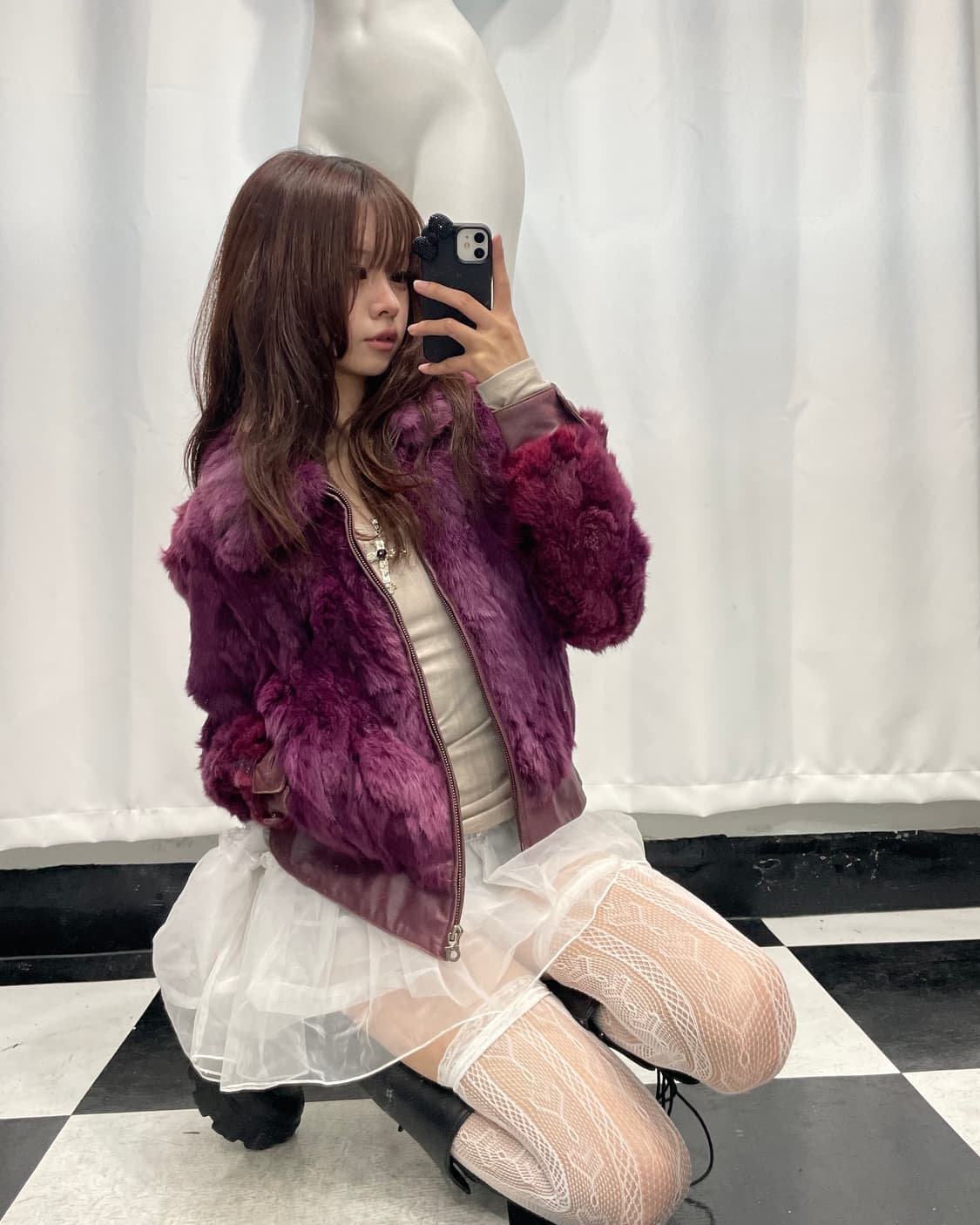 🎸바이올렛 퍼 자켓🎸 상품이미지4