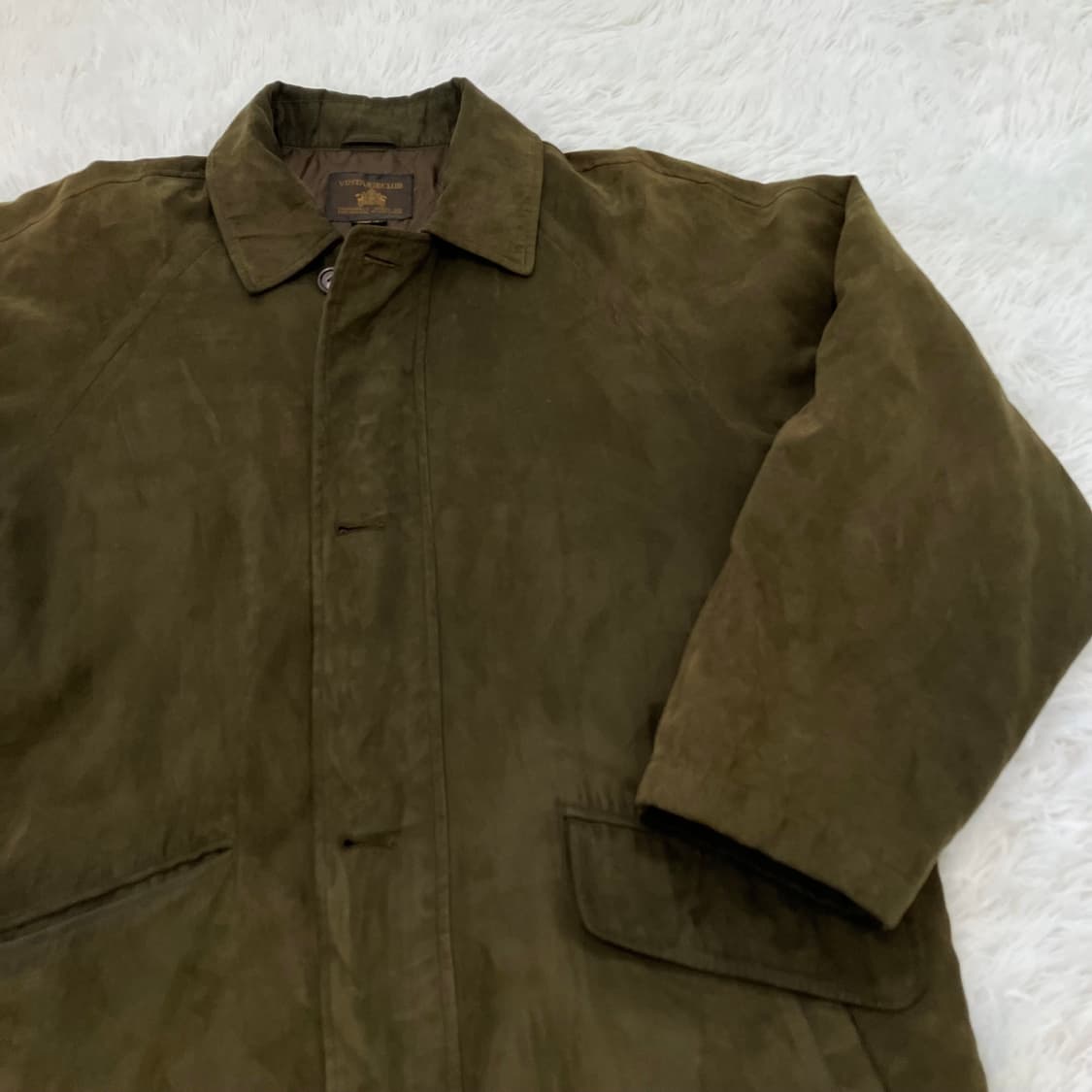 빈티지 카키 지퍼 벨벳 점퍼 846 y2k 스트릿 모리 갸루 일본빈티지  상품이미지4