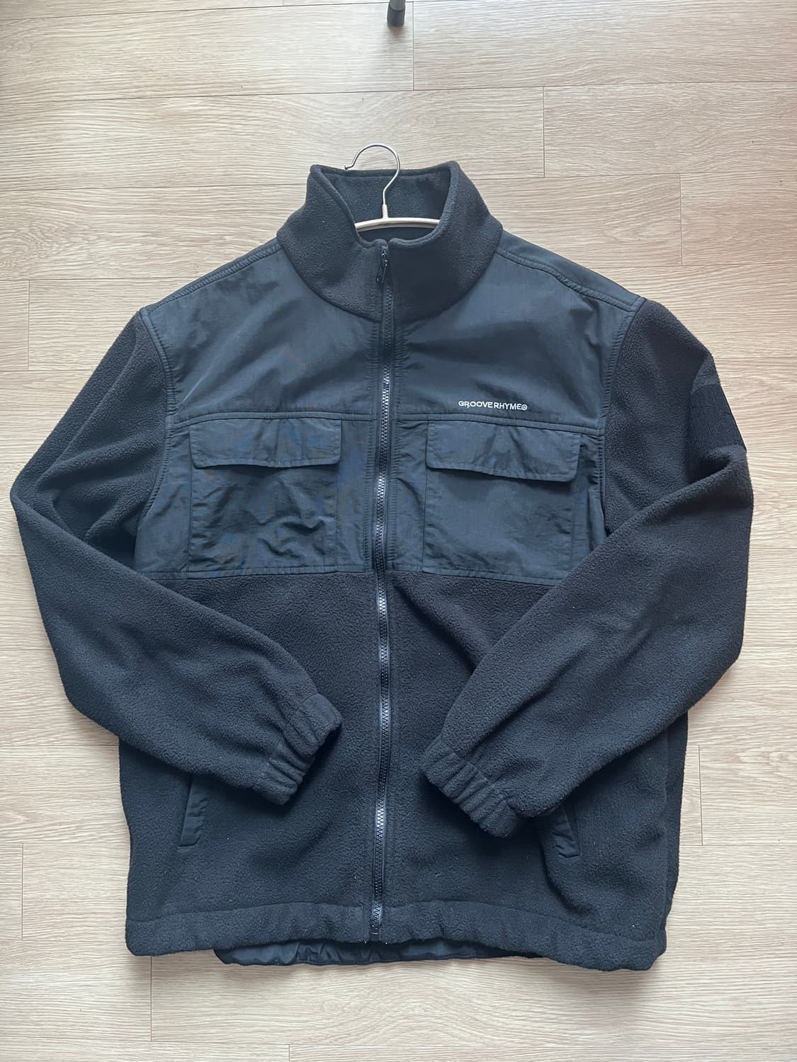그루브라임(GROOVE RHYME) 테크 플리스 자켓 - Black L 상품이미지2