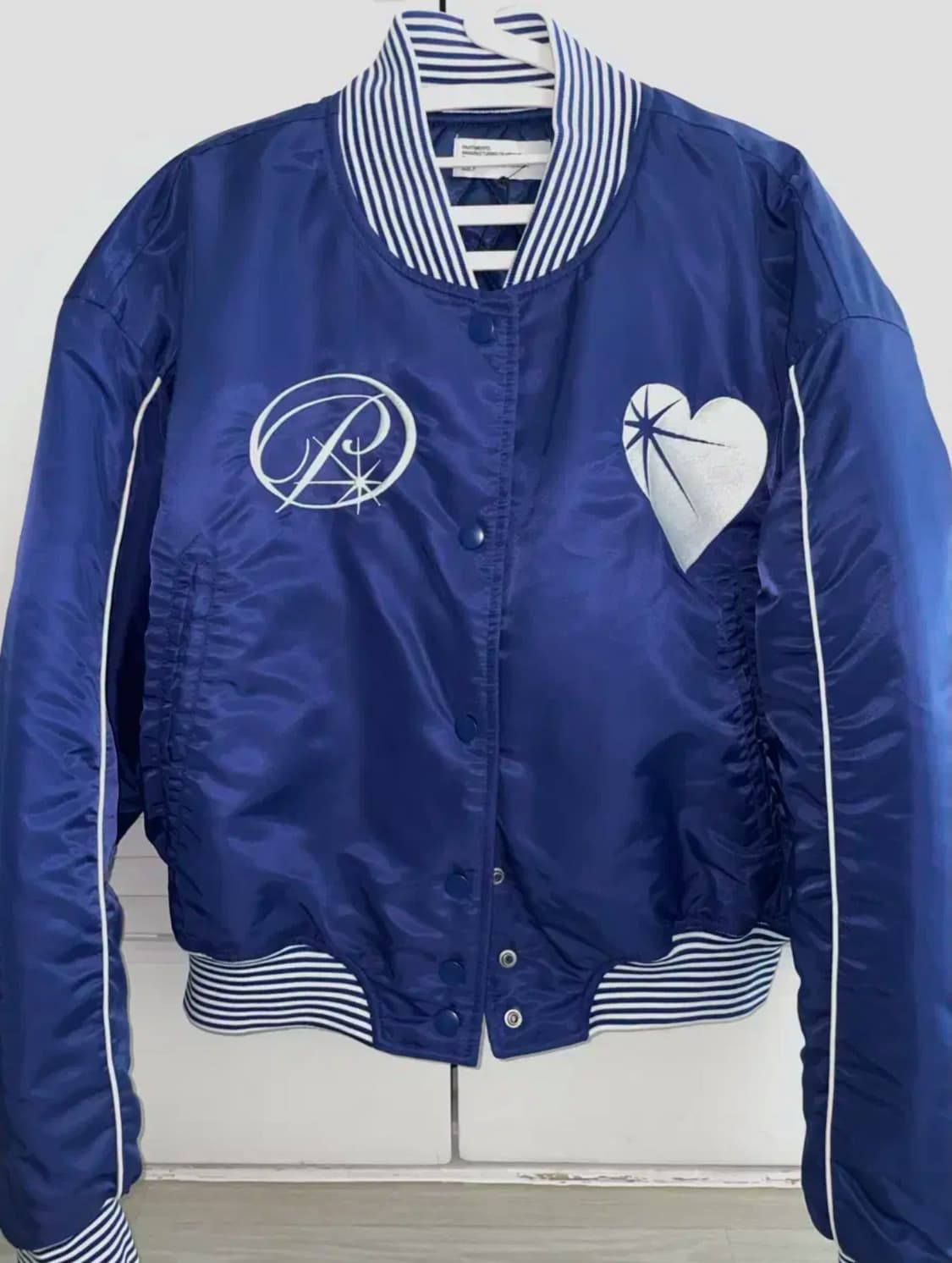 파르티멘토우먼 PW 심볼 패치 스타디움자켓 블루 누빔패딩자켓 상품이미지3