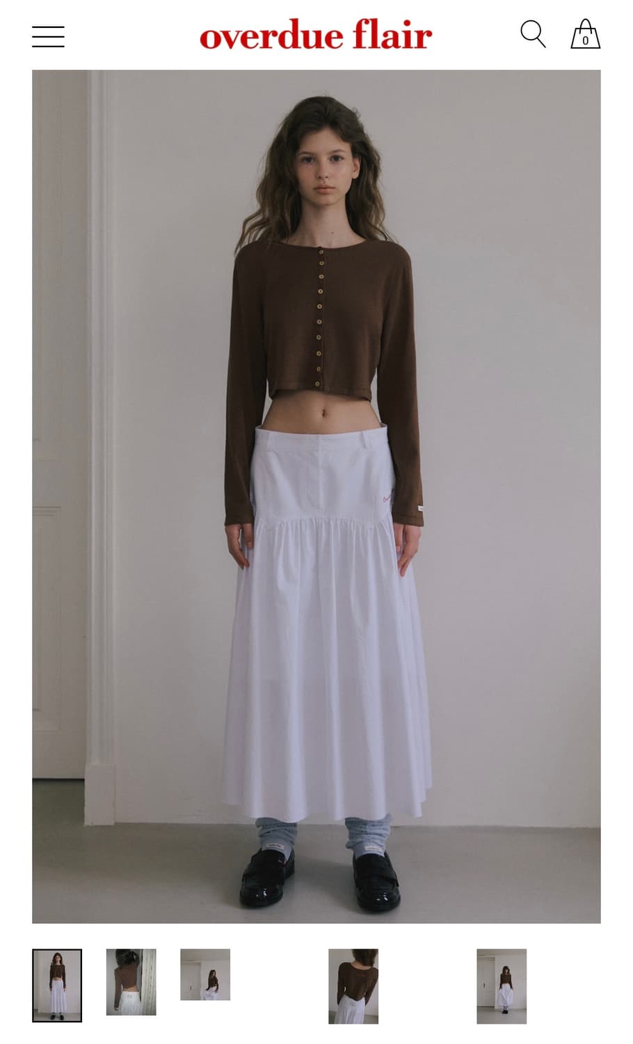 오버듀플레어) Organic Terry Mini Cardigan 상품이미지1