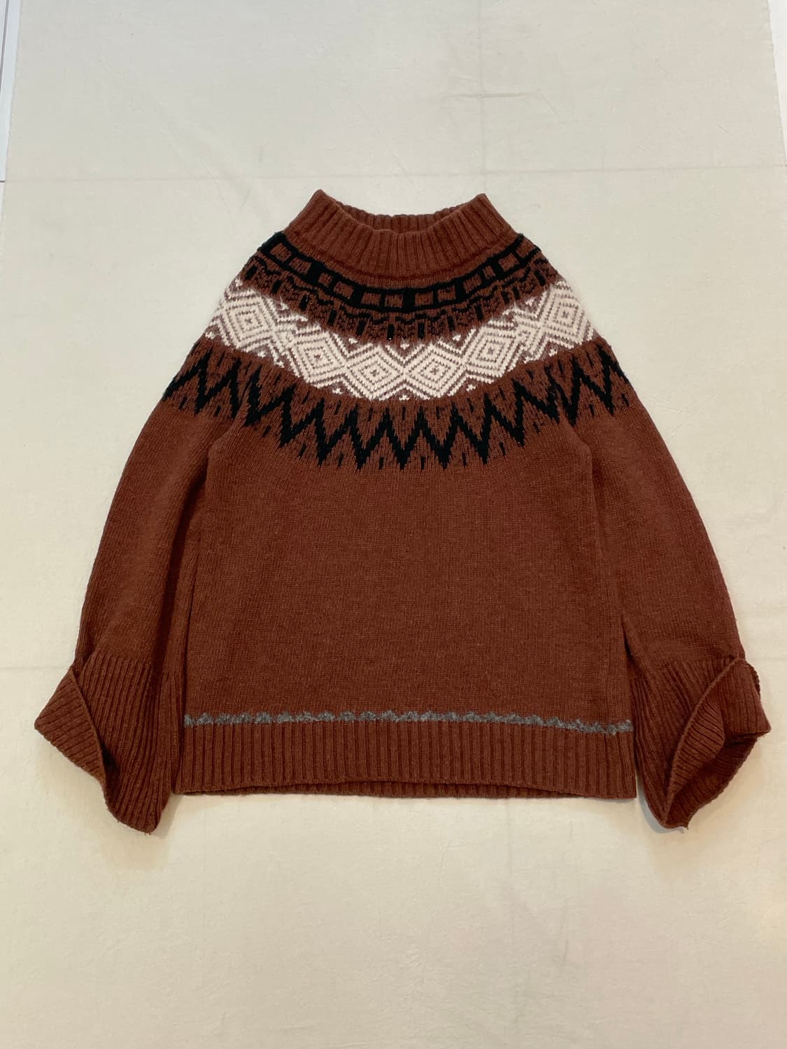 Ray BEAMS 페어아일패턴니트 상품이미지2