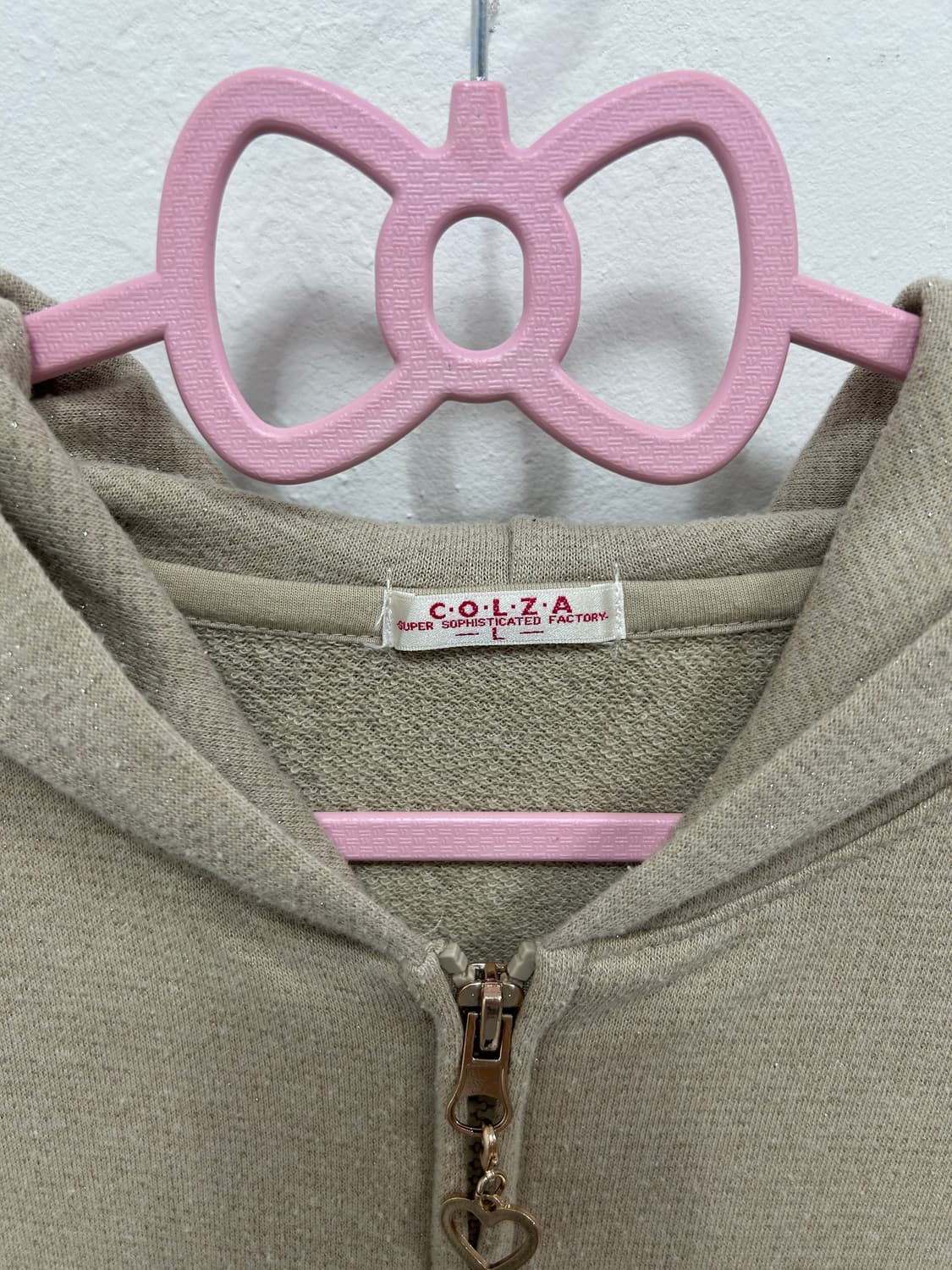 [COLZA] 콜쟈 라떼갸루 글리터 하트 참 후드집업 상품이미지8