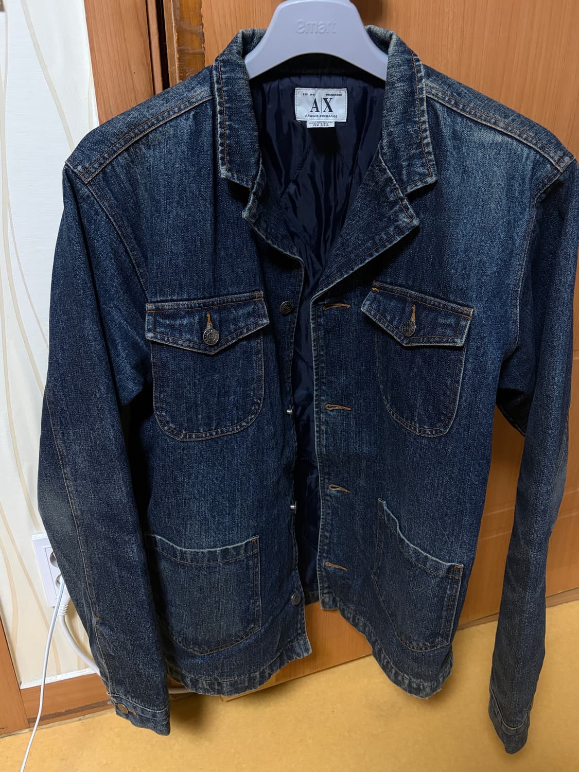 90s Armani Exchange 빈티지 데님 초어 자켓 상품이미지1
