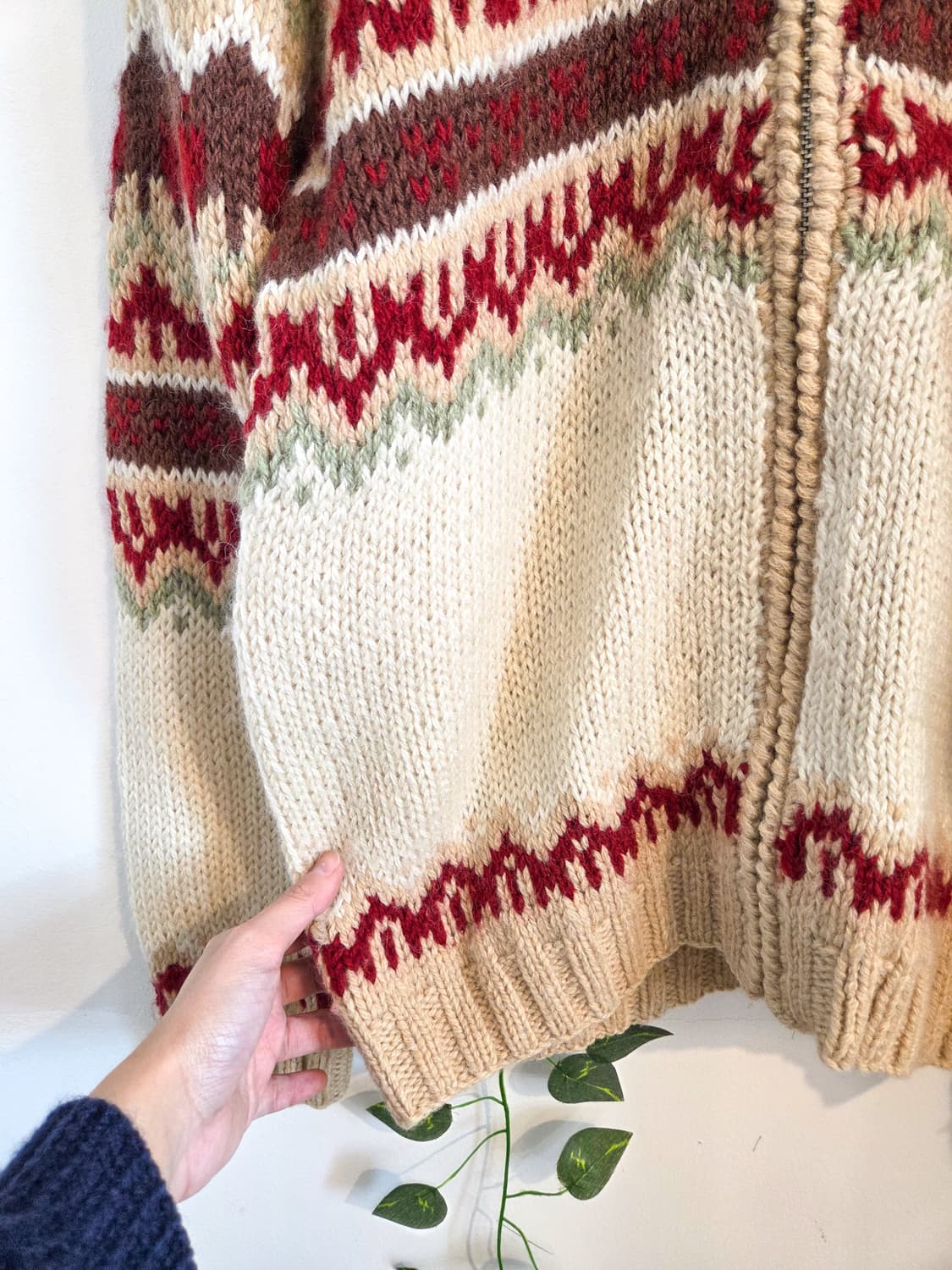 패턴 집업 가디건 상품이미지3