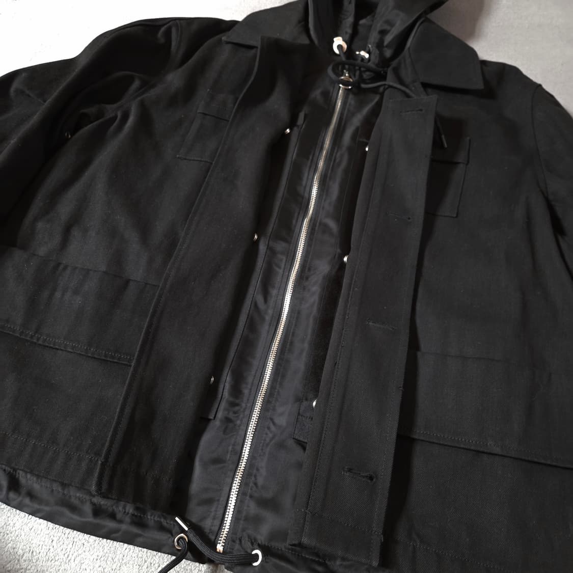 50 솔리드옴므 20FW 오버사이즈 후드 데님 트러커 자켓 상품이미지5