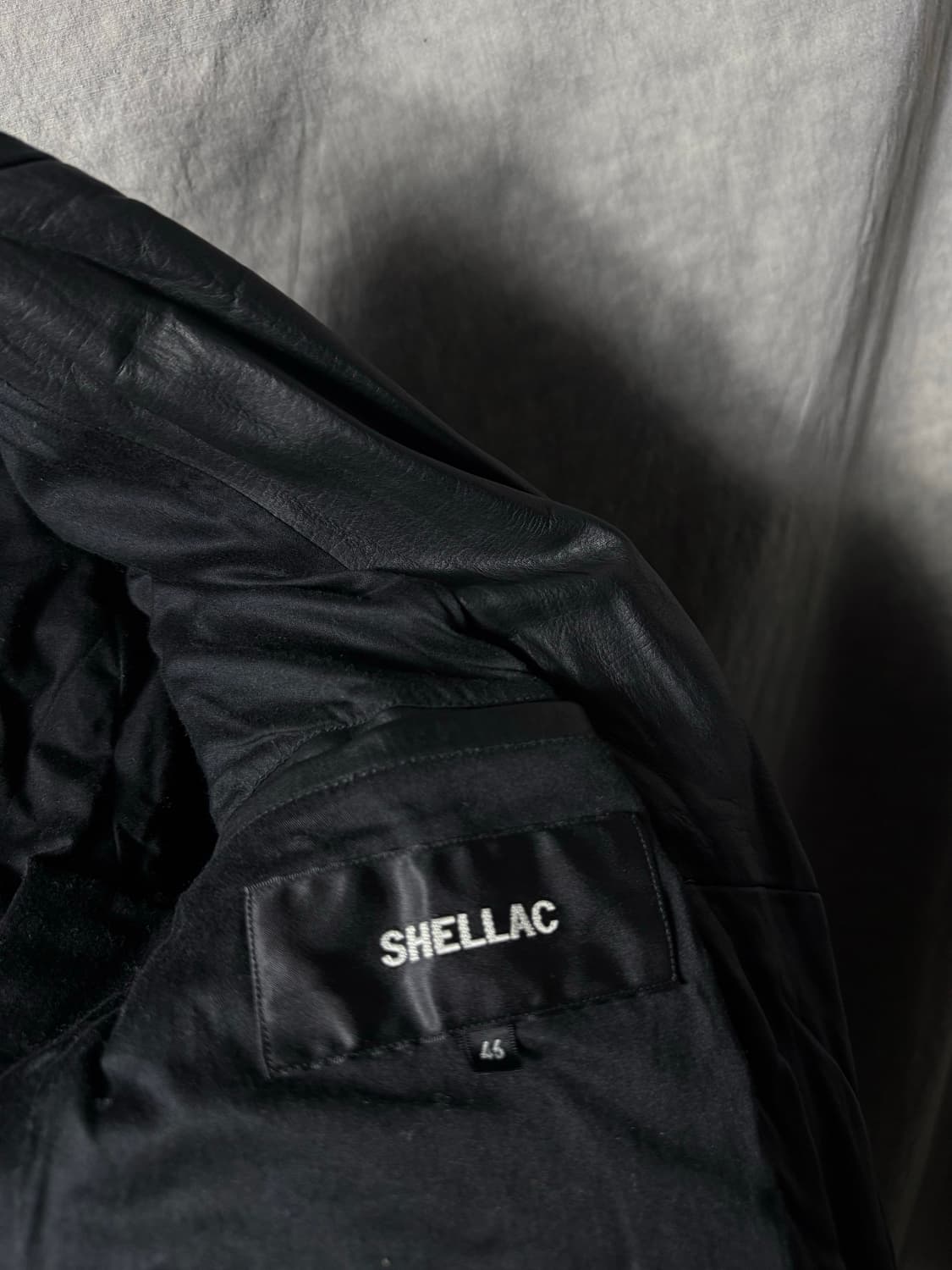 Shellac Cowhide Double Zipper Jacket 상품이미지7