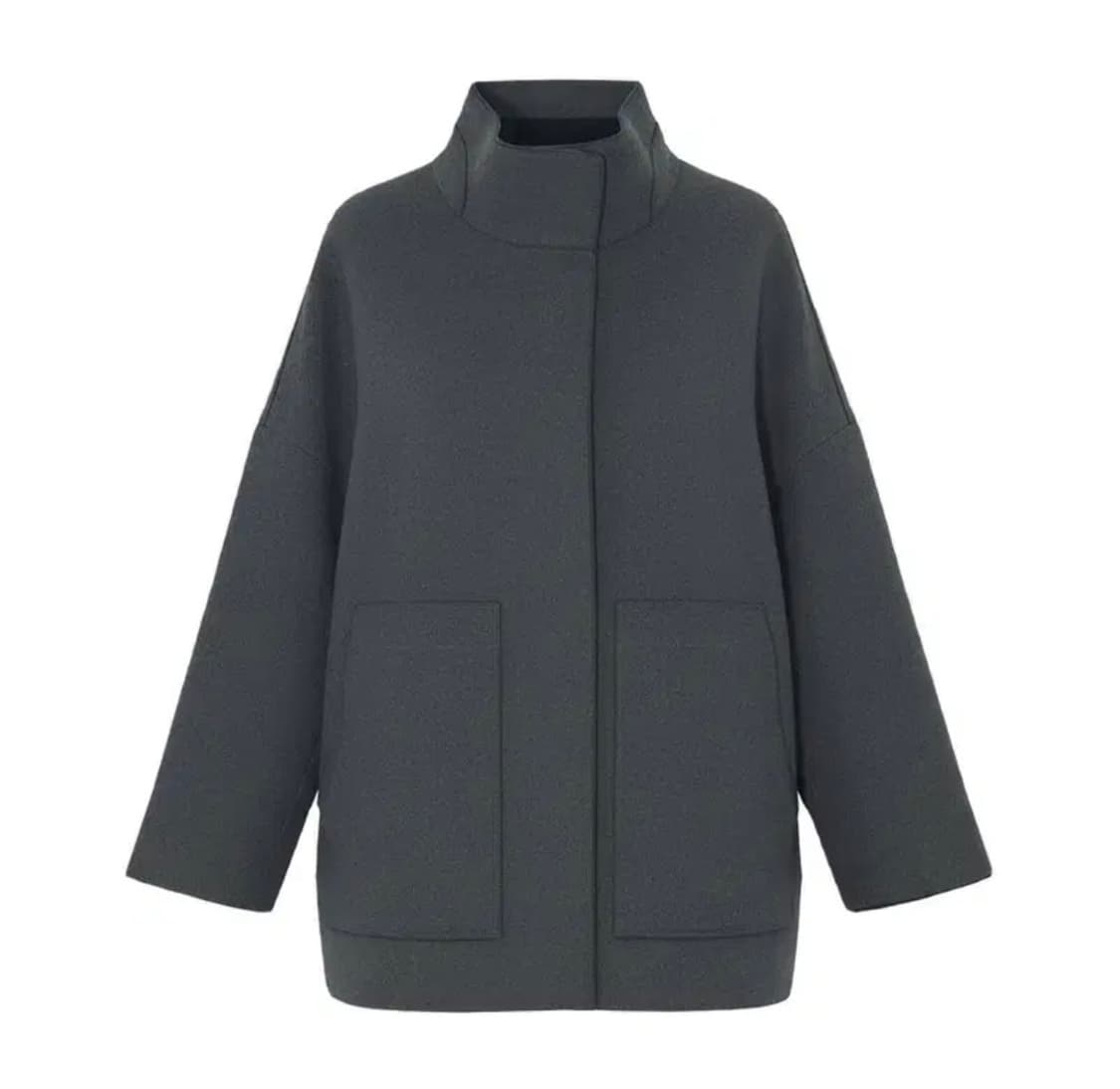 데코 그레이 모직 코트 상품이미지1