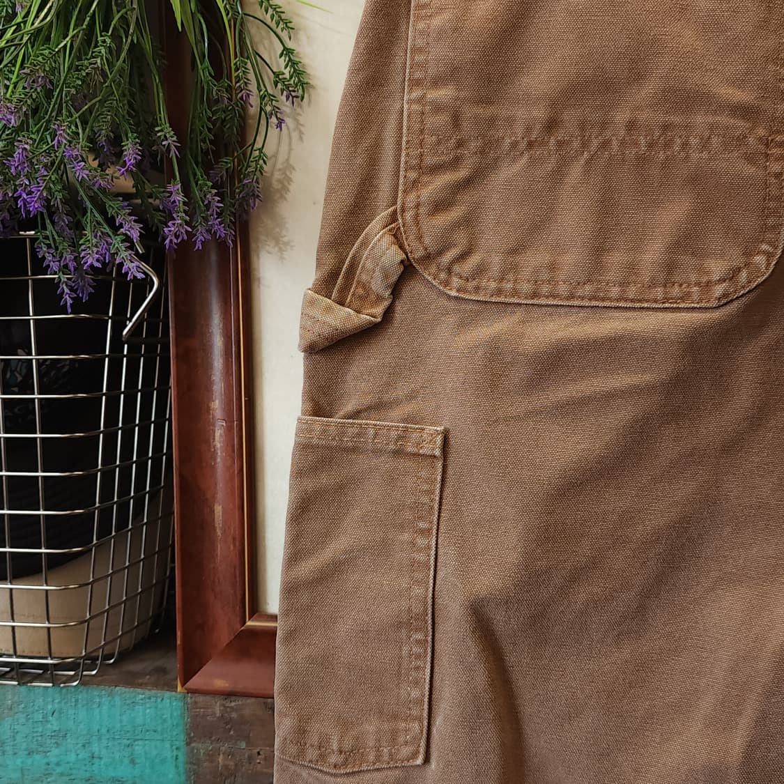 칼하트 싱글니 카펜터 워크팬츠 커피 브라운 33x30 상품이미지9