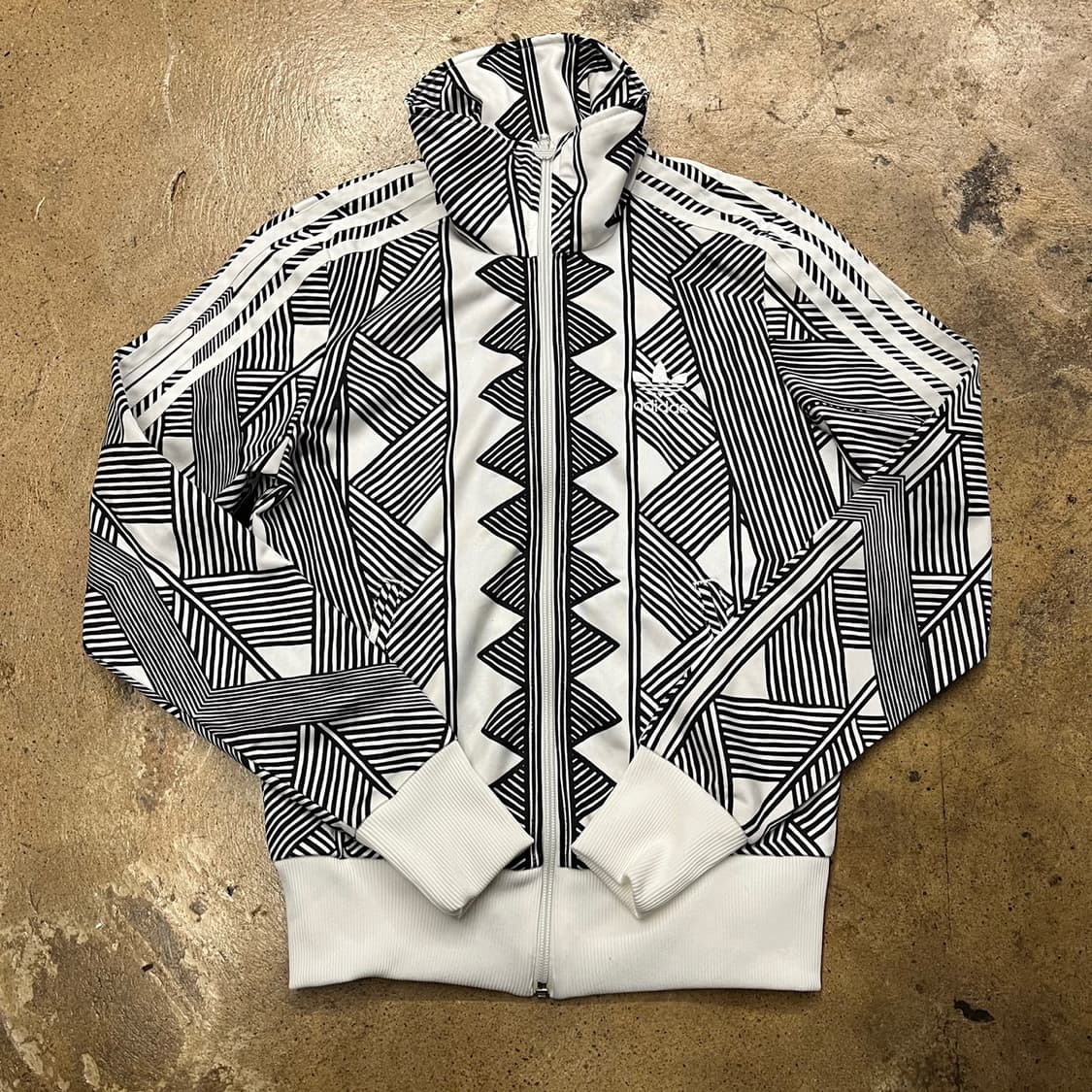 [정품/85] 아디다스 블랙 화이트 패턴 져지 트랙탑 b8 상품이미지2