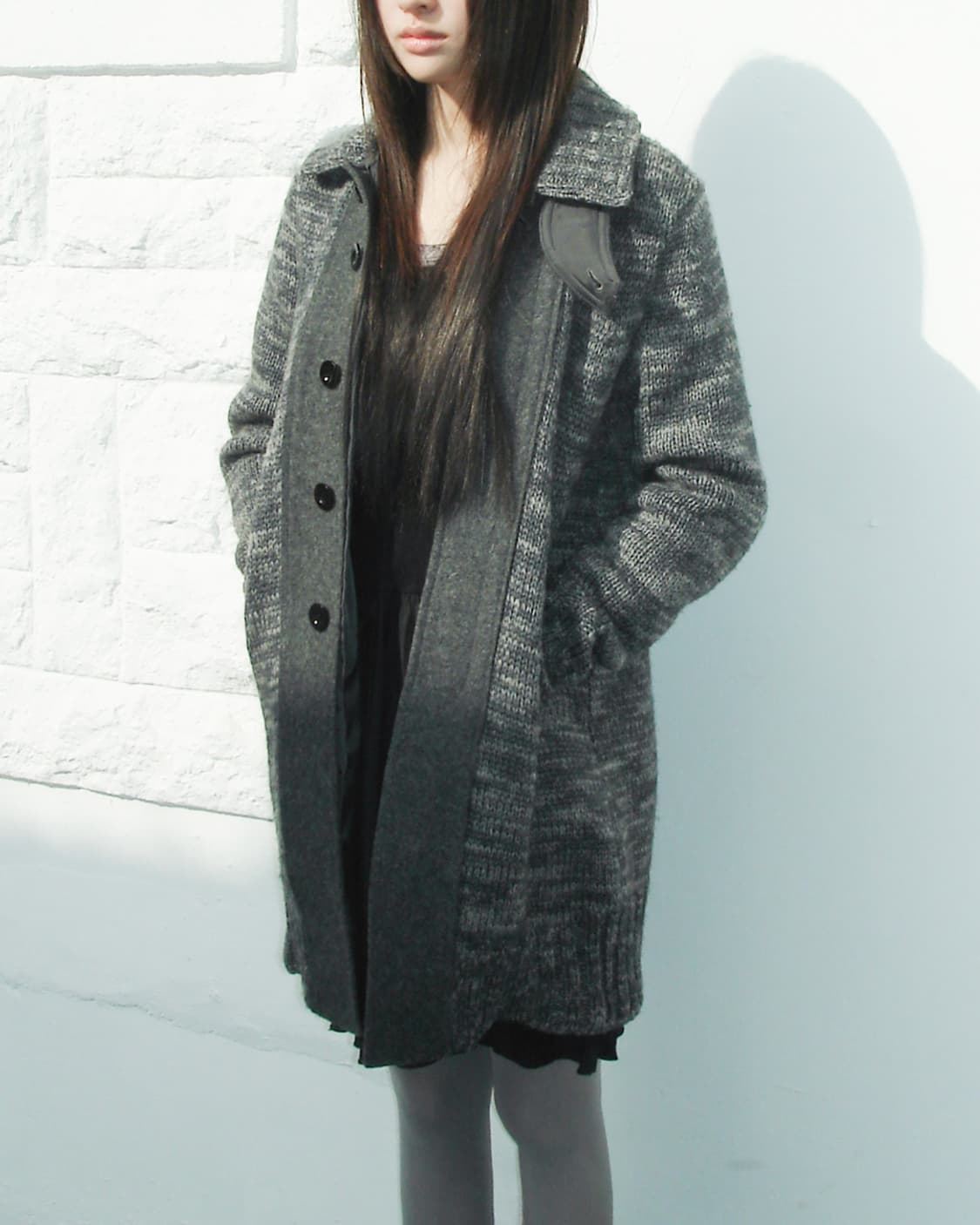 SACAI wool mix knit coat  상품이미지3