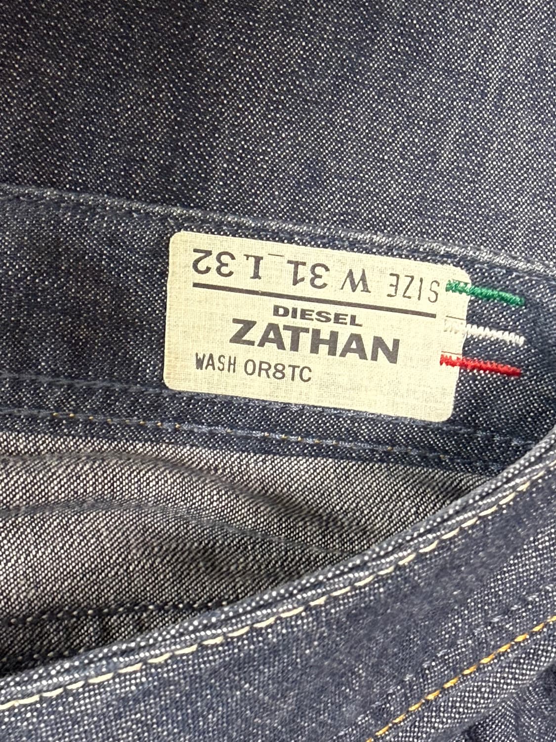 디젤 자탄 생지 부츠컷 플레어진 데님팬츠 31x32 상품이미지5