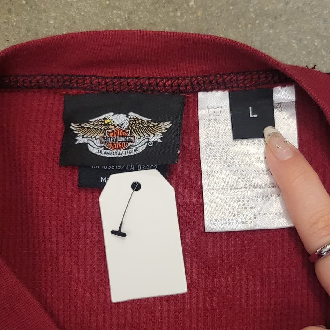 할리데이비슨 와플 긴팔 티셔츠 상품이미지4