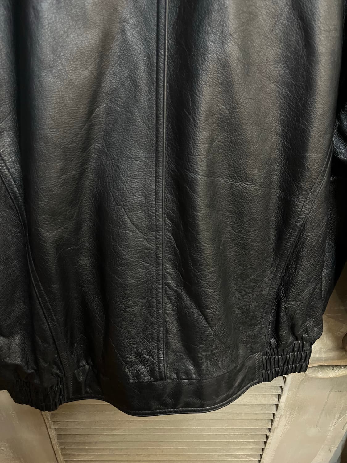 빈티지 퍼 카라 소가죽 레더 자켓 블랙 2XL  #csz2648 상품이미지7
