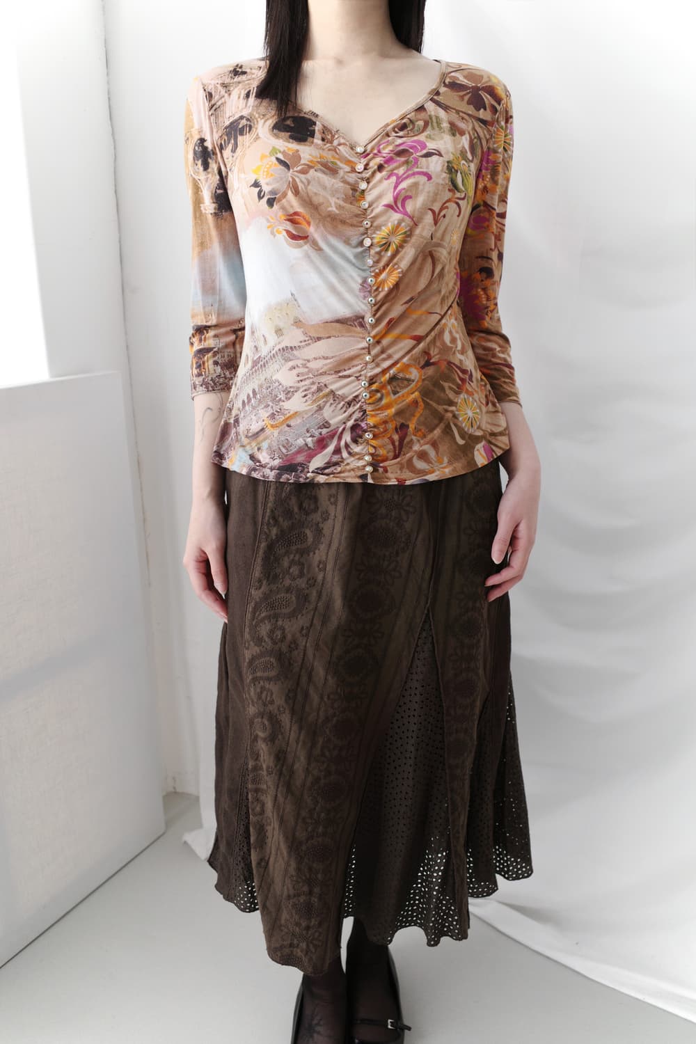 gk italiya) ethnic shirring cardigun 상품이미지8