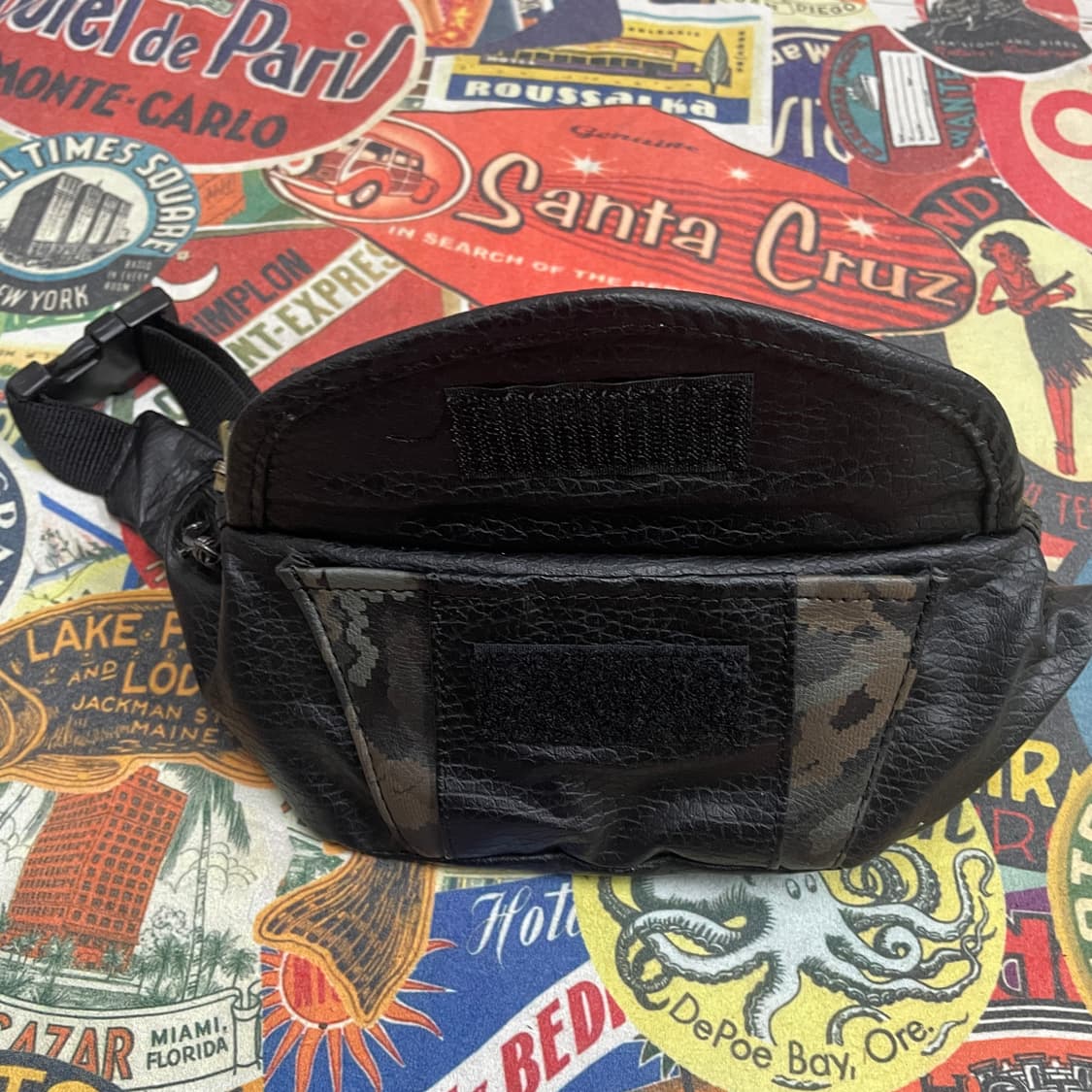 90s 아디다스 제우교역 생산 뱀피 레자 힙색 올드스쿨 미니백 가방 상품이미지8