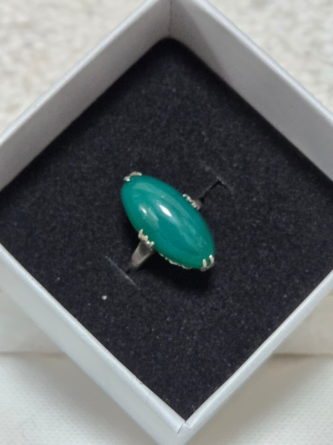 빈티지 실버 그린 오벌 스톤 링
vintage silver 11호 상품이미지1