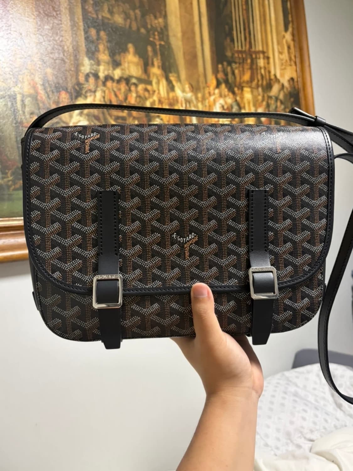 고야드 벨베데르 mm 블랙 크로스백 가방 (풀박스) 상품이미지2