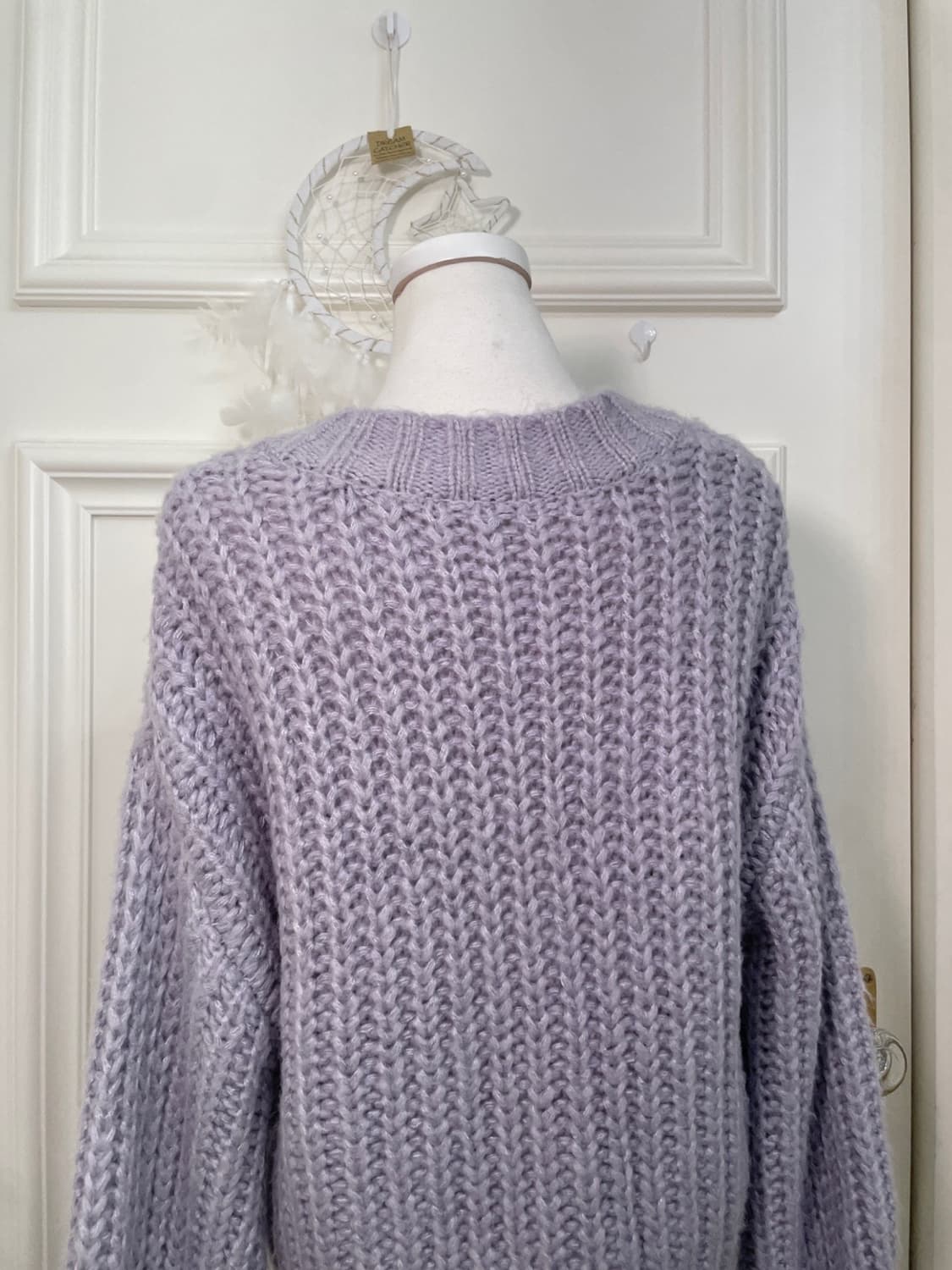 purple wafffle lovely loose cardigan 상품이미지4