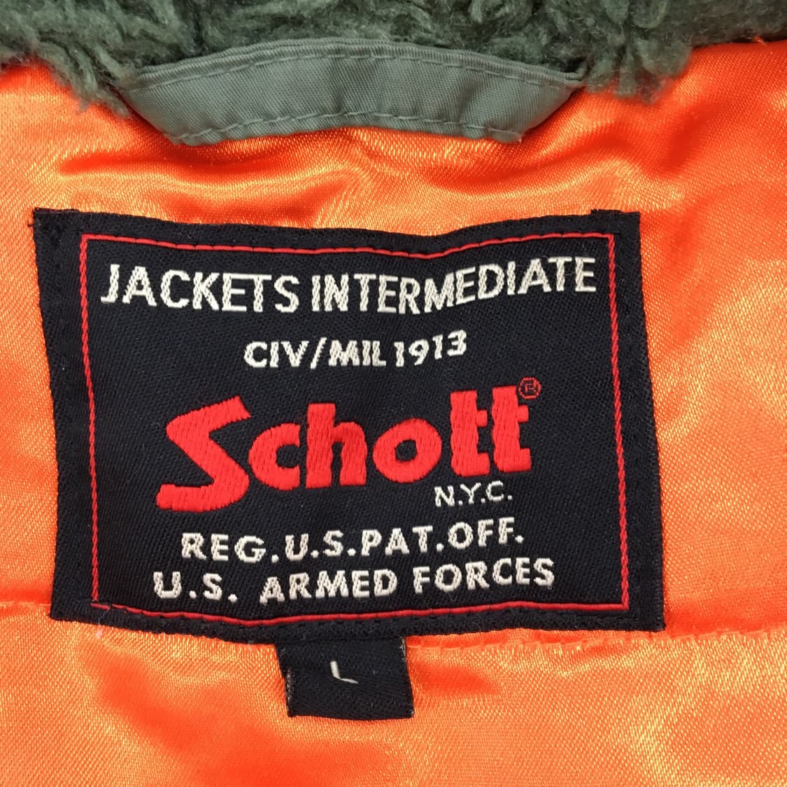 Schott 쇼트 U.S N3B 성조기 파카 L  상품이미지6