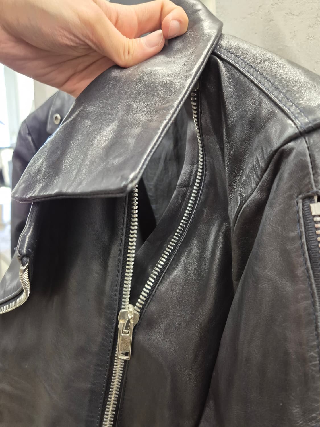 디젤 블랙골드 가죽 라이더 자켓 44 상품이미지3