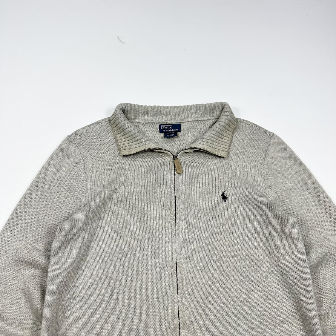 폴로 랄프로렌 걸즈 클래식 니트 집업 그레이 걸즈XL 상품이미지2