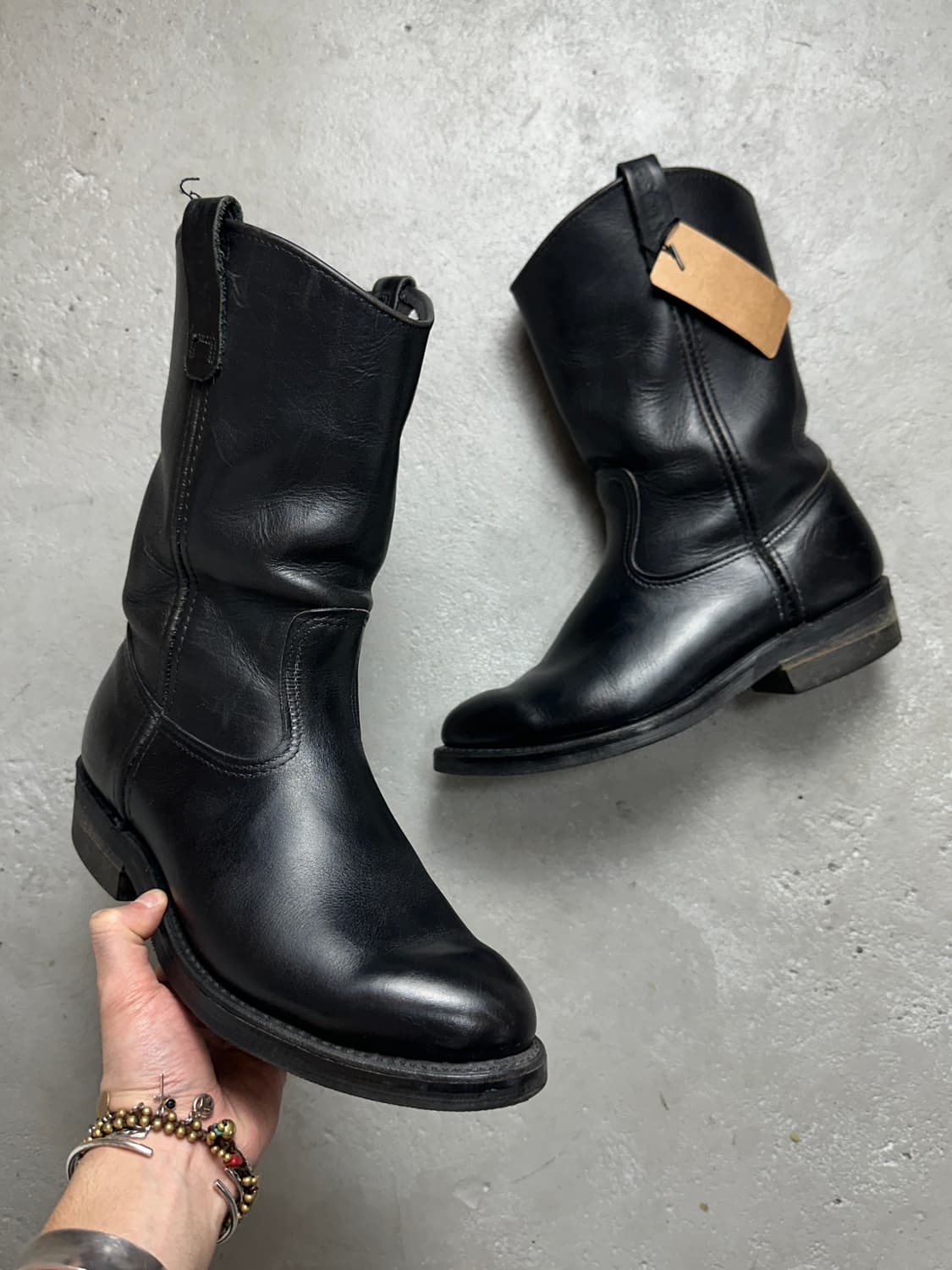 90's OG USA Made 레드윙 1116 페코스 블랙 웨스턴 부츠 상품이미지1