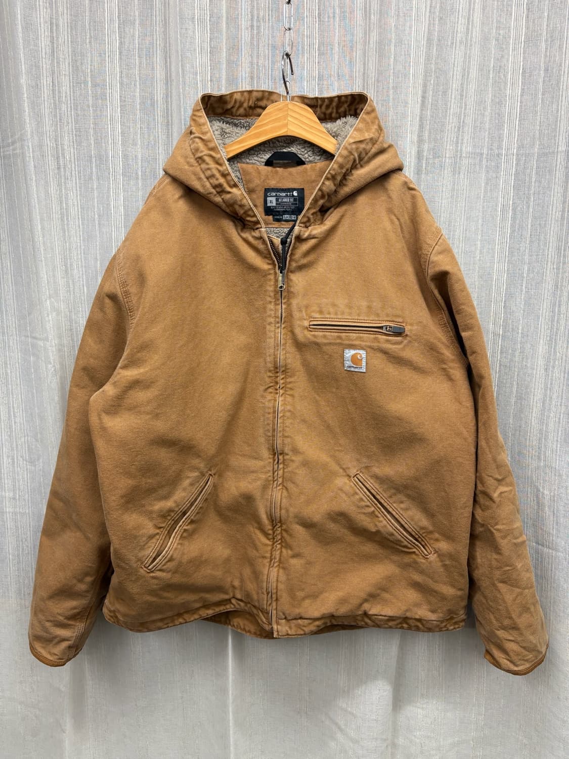 칼하트 빈티지 샌드스톤 덕 액티브 후드 자켓 상품이미지4