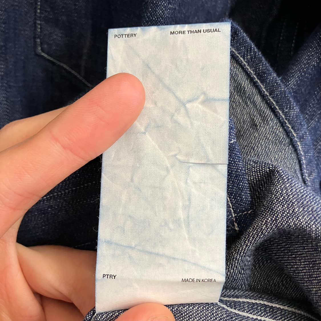 N74 포터리 데님 청셔츠 상품이미지5