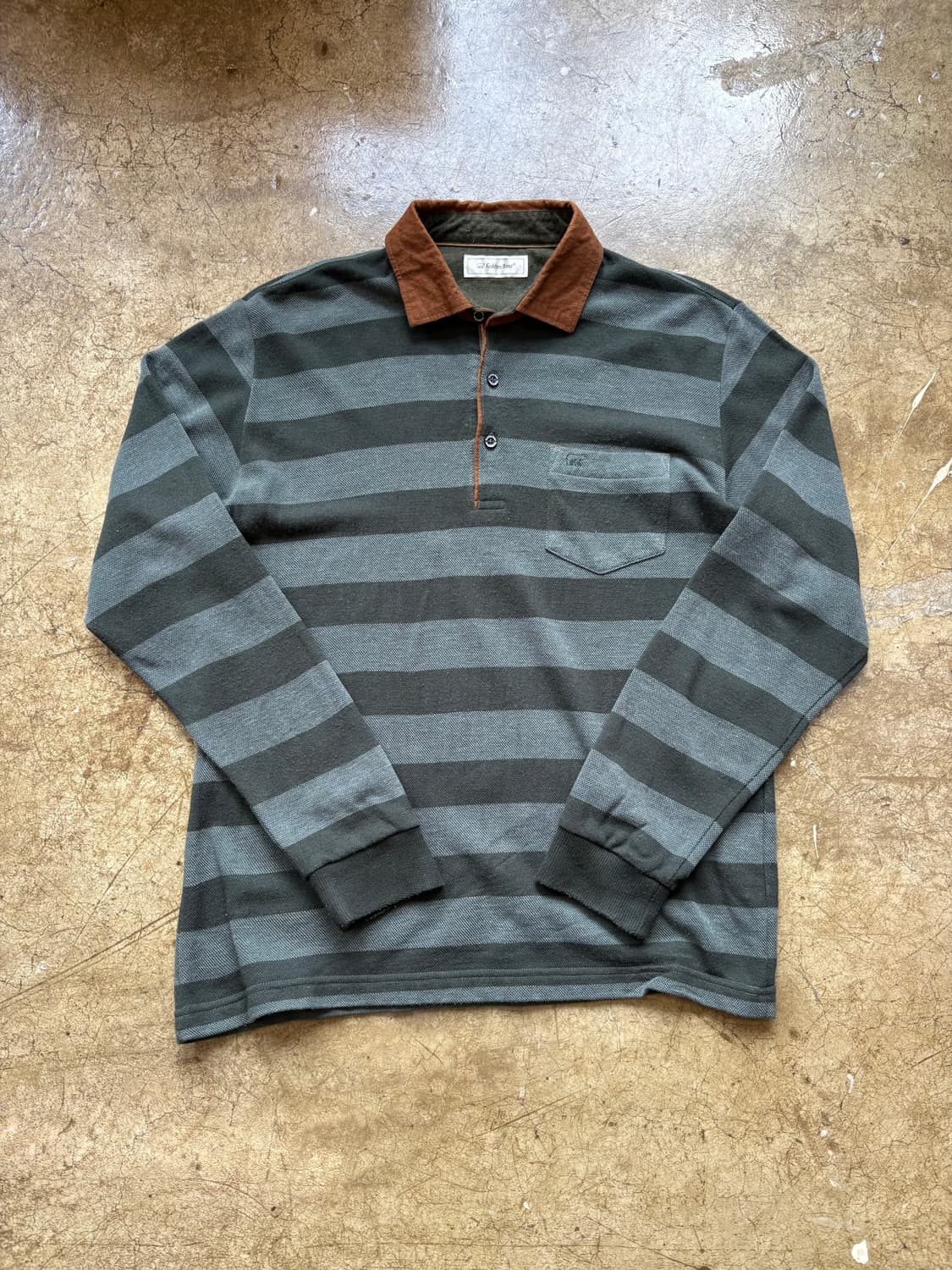 골든 베어 스트라이프 카라 티셔츠 상품이미지2