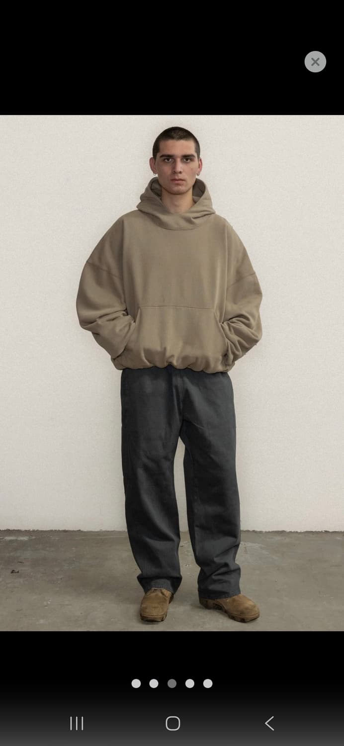 LAA 이지 더블 레이어 후드 베이지 S 판매합니다. 상품이미지2