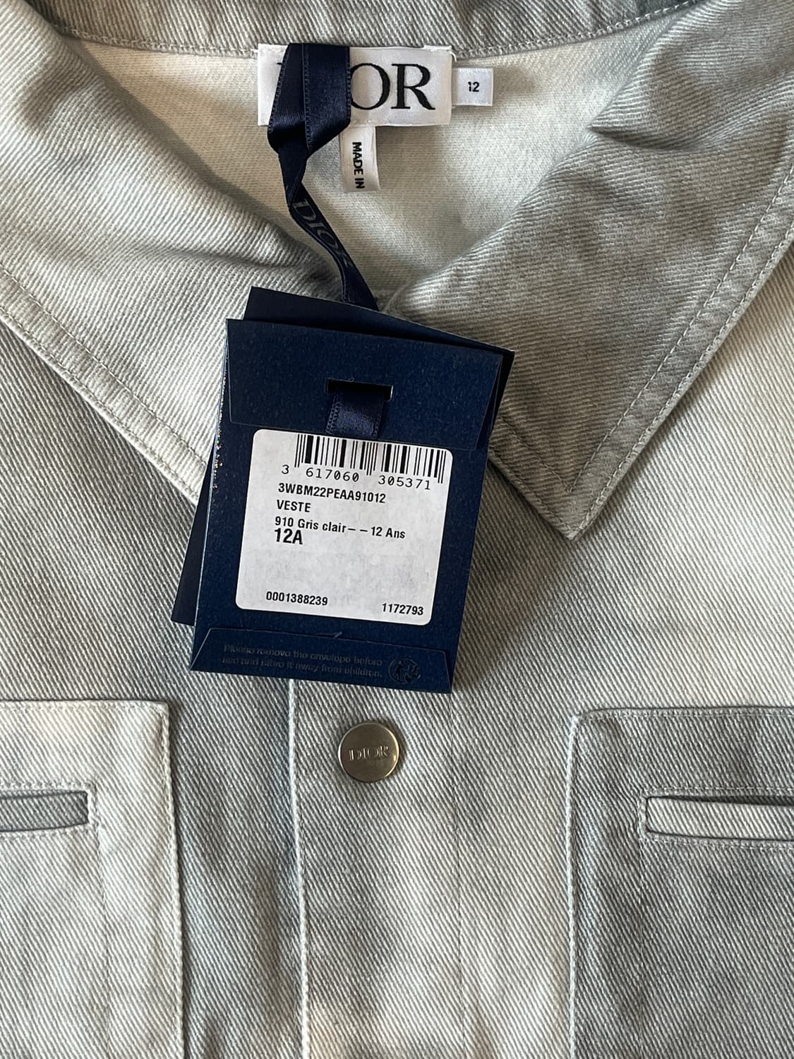 베이비디올 데님 자켓 12세용 (새상품/박스포함) 상품이미지2