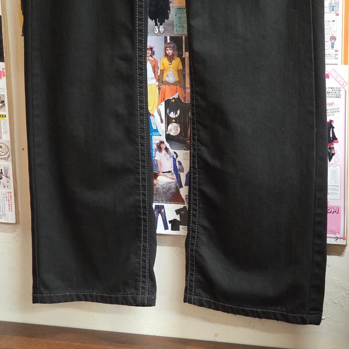 빈티지 웨스턴 스티치 블랙 코튼 팬츠 상품이미지5