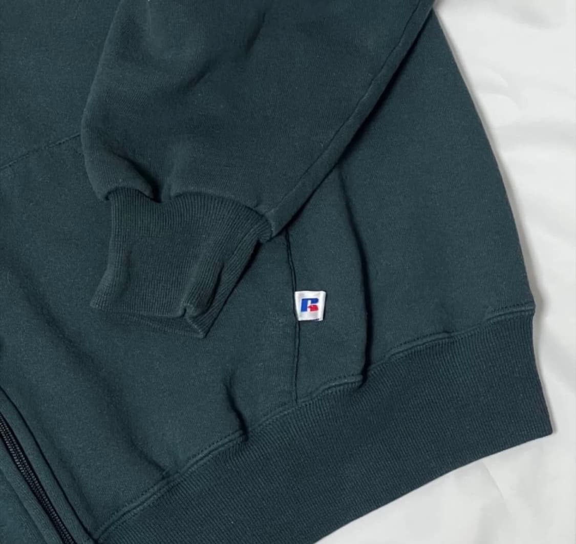 90s 러셀 후드집업 xl 페이디드 그린 상품이미지4