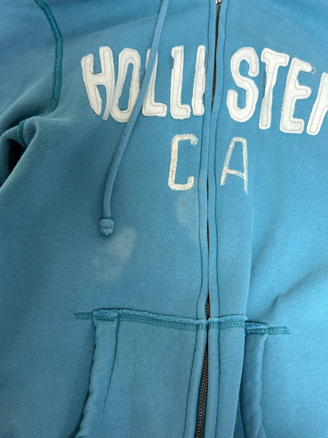 홀리스터 스카이블루 하늘색 후드집업 상품이미지3