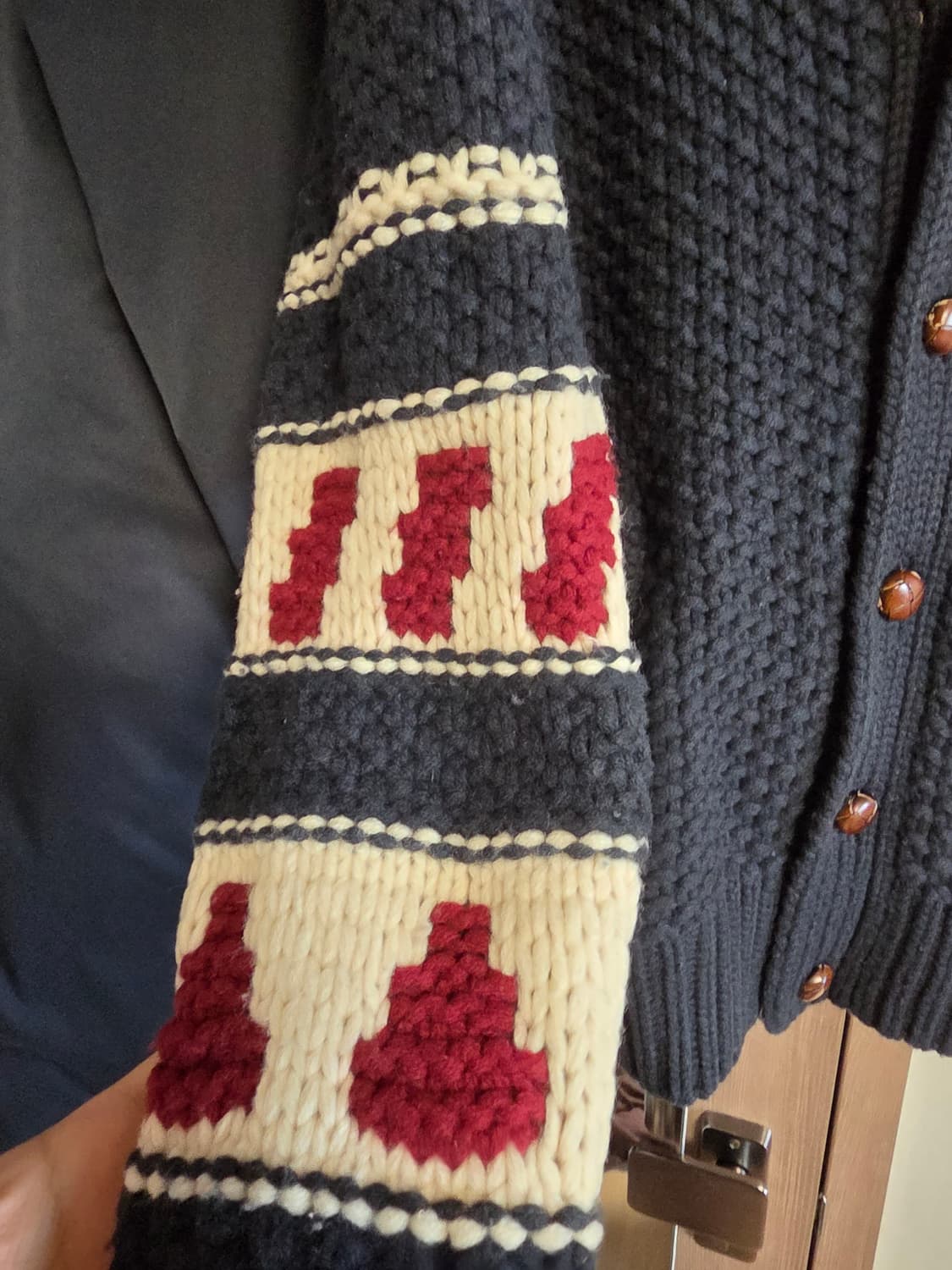 Burberry 램스울 숄칼라 인타르시아 가디건 M 상품이미지9